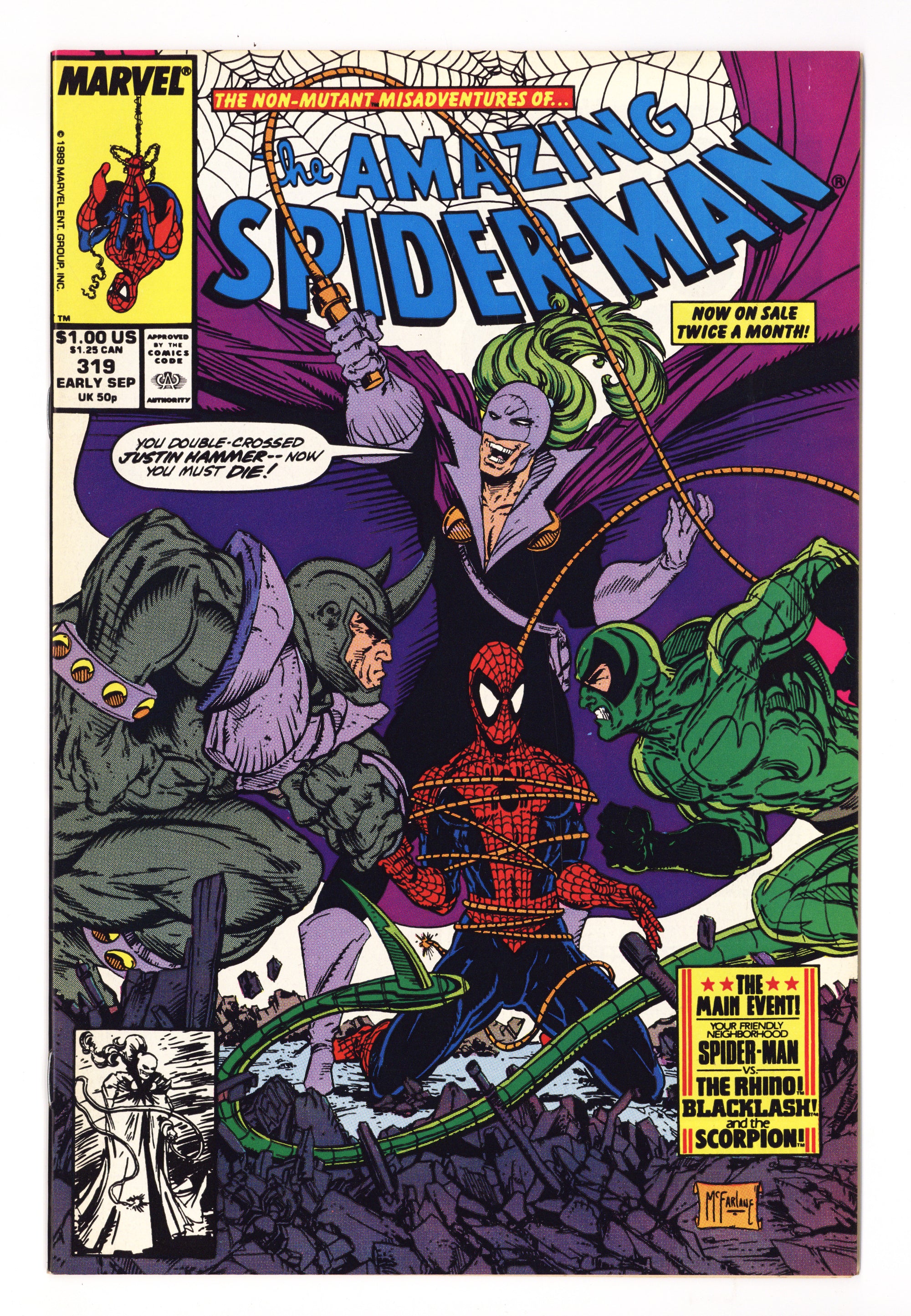 The Amazing Spider-Man Vol 1 319  NM- (9.2)   (1989)        