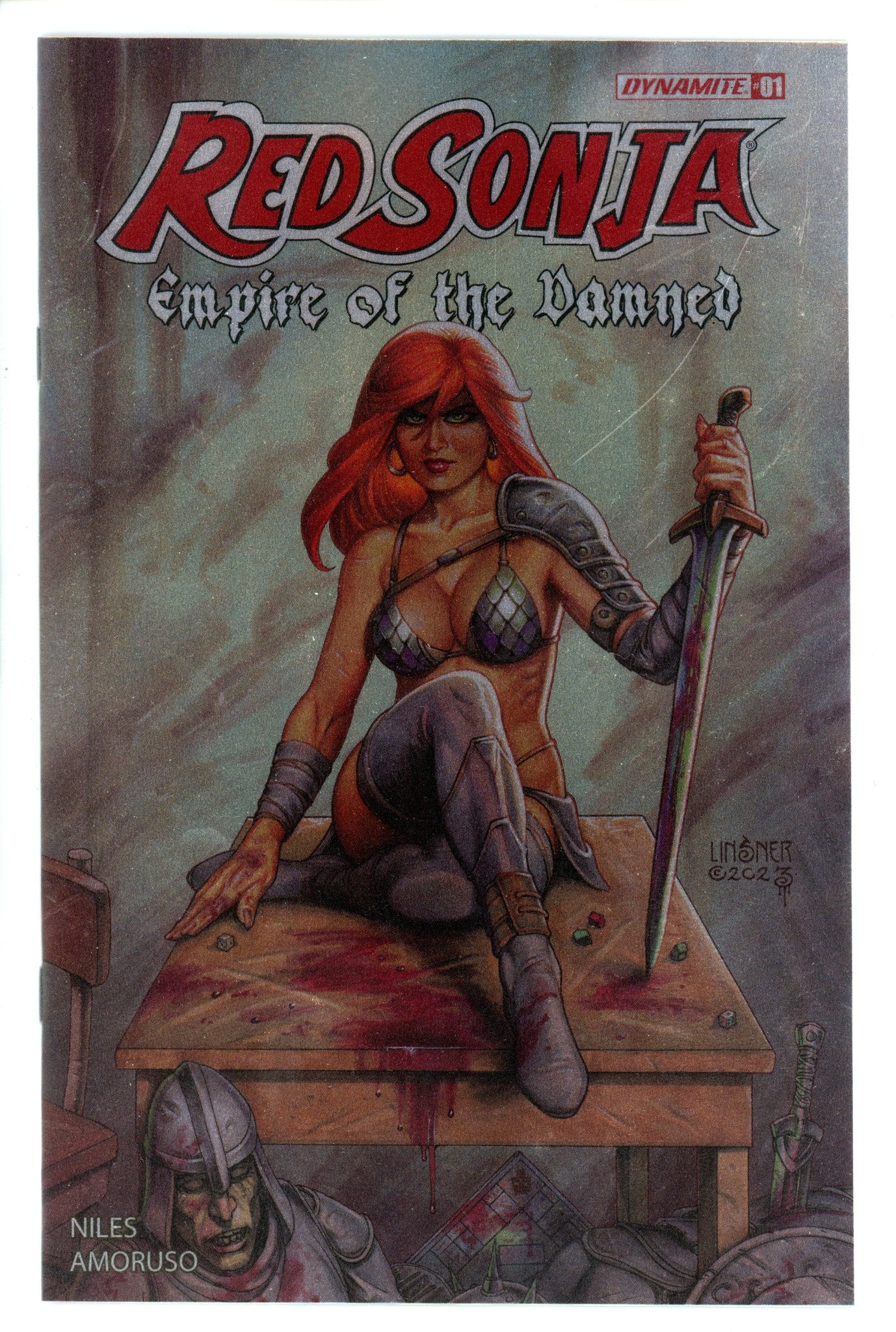Red Sonja Empire Damned 1 Linsner Foil Incentive Variant (2024)