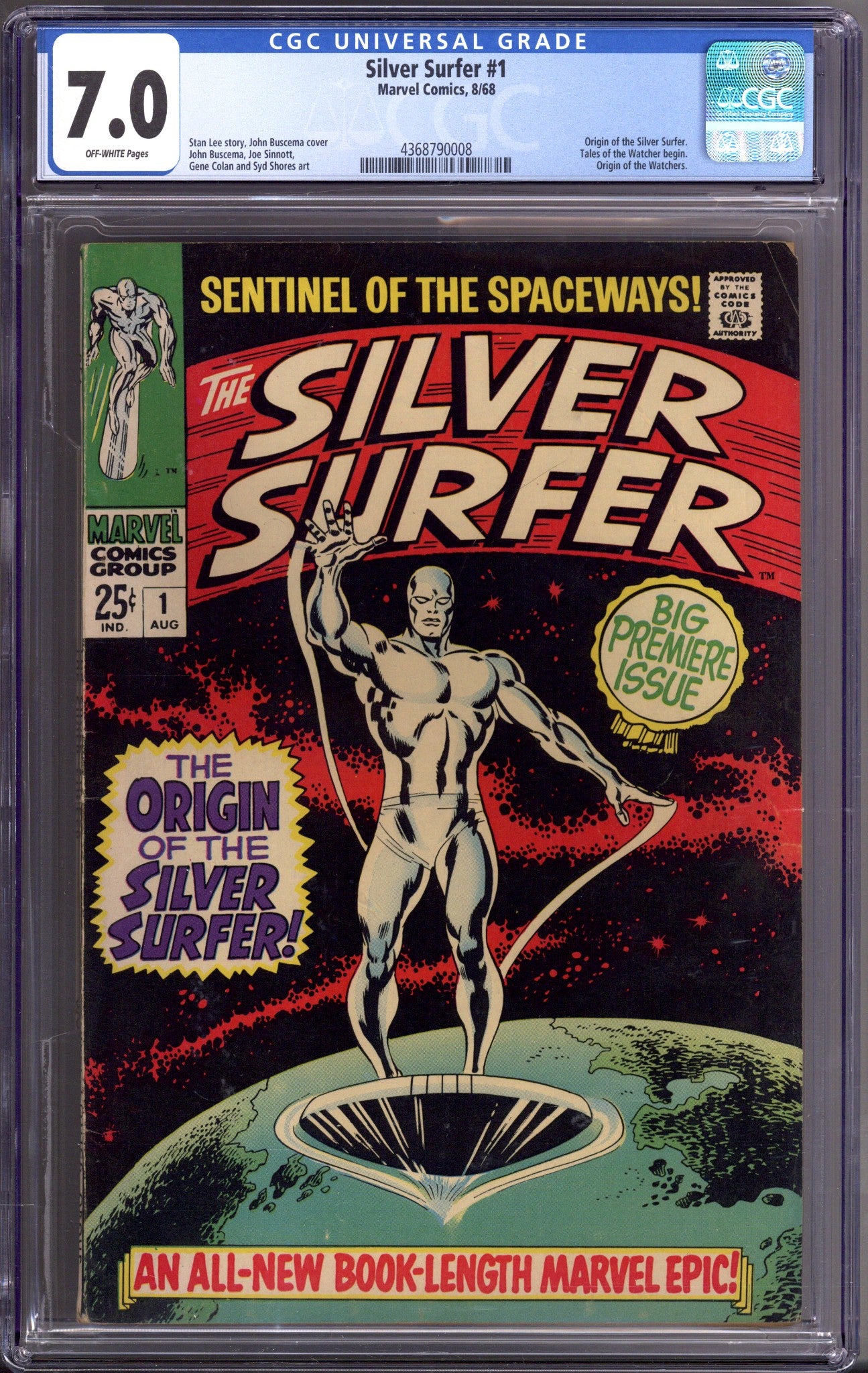 The Silver Surfer Vol 1 1 CGC 7.0 (FN/VF) (1968) 