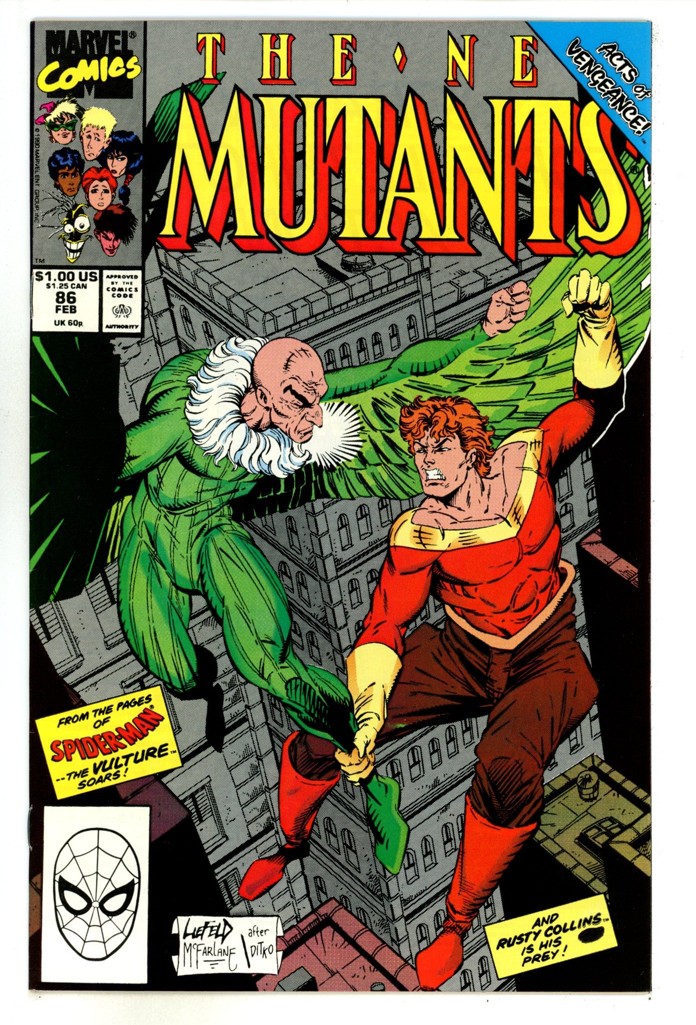 The New Mutants Vol 1 86  VF+ (8.5)  (1990)  