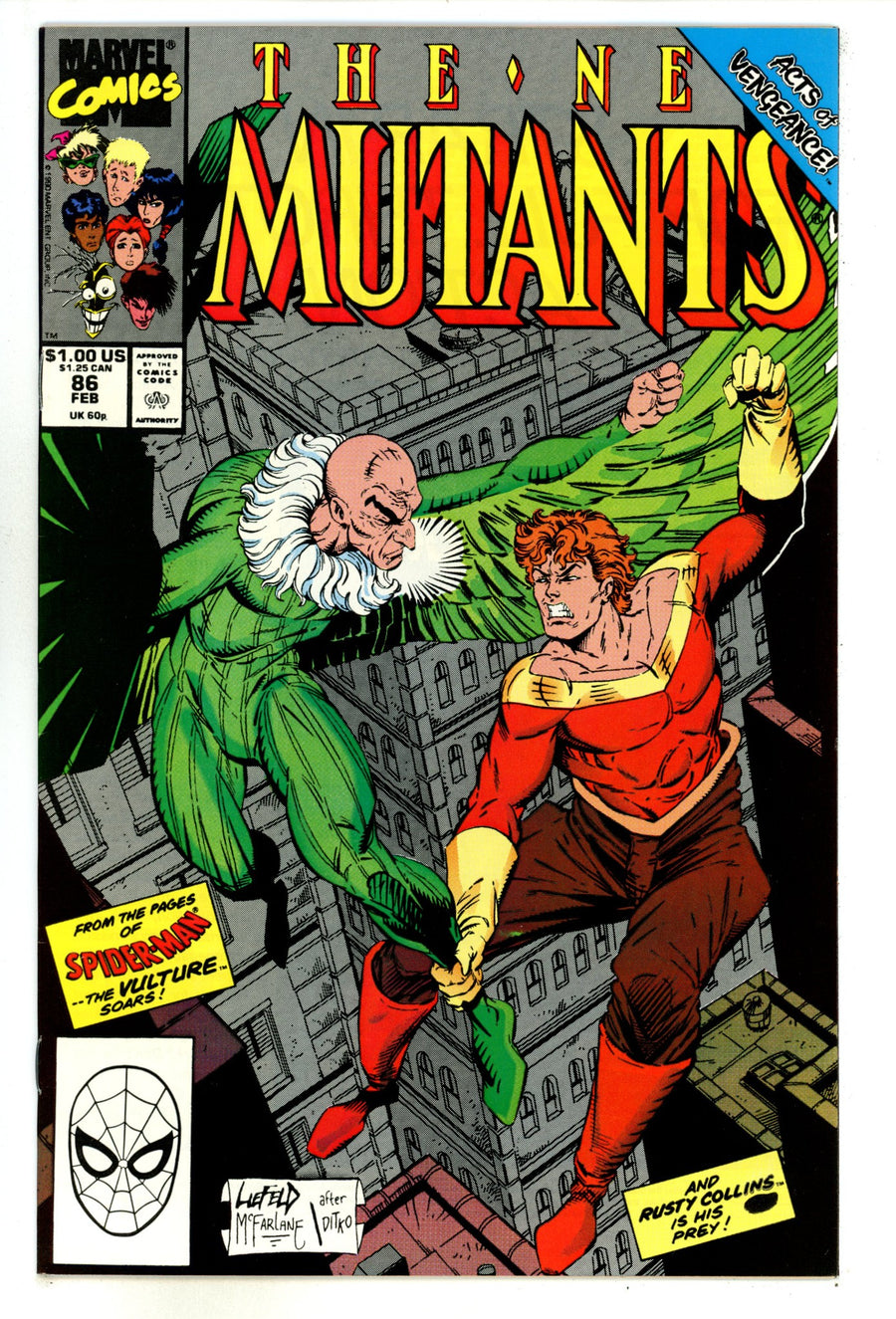 The New Mutants Vol 1 86  VF+ (8.5)  (1990)  