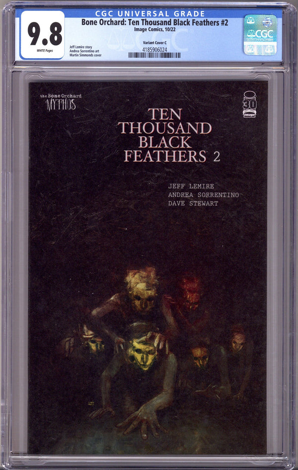 Bone Orchard Ten Thousand Black Feathers 2 Simmonds Variant CGC 9.8 (2022)