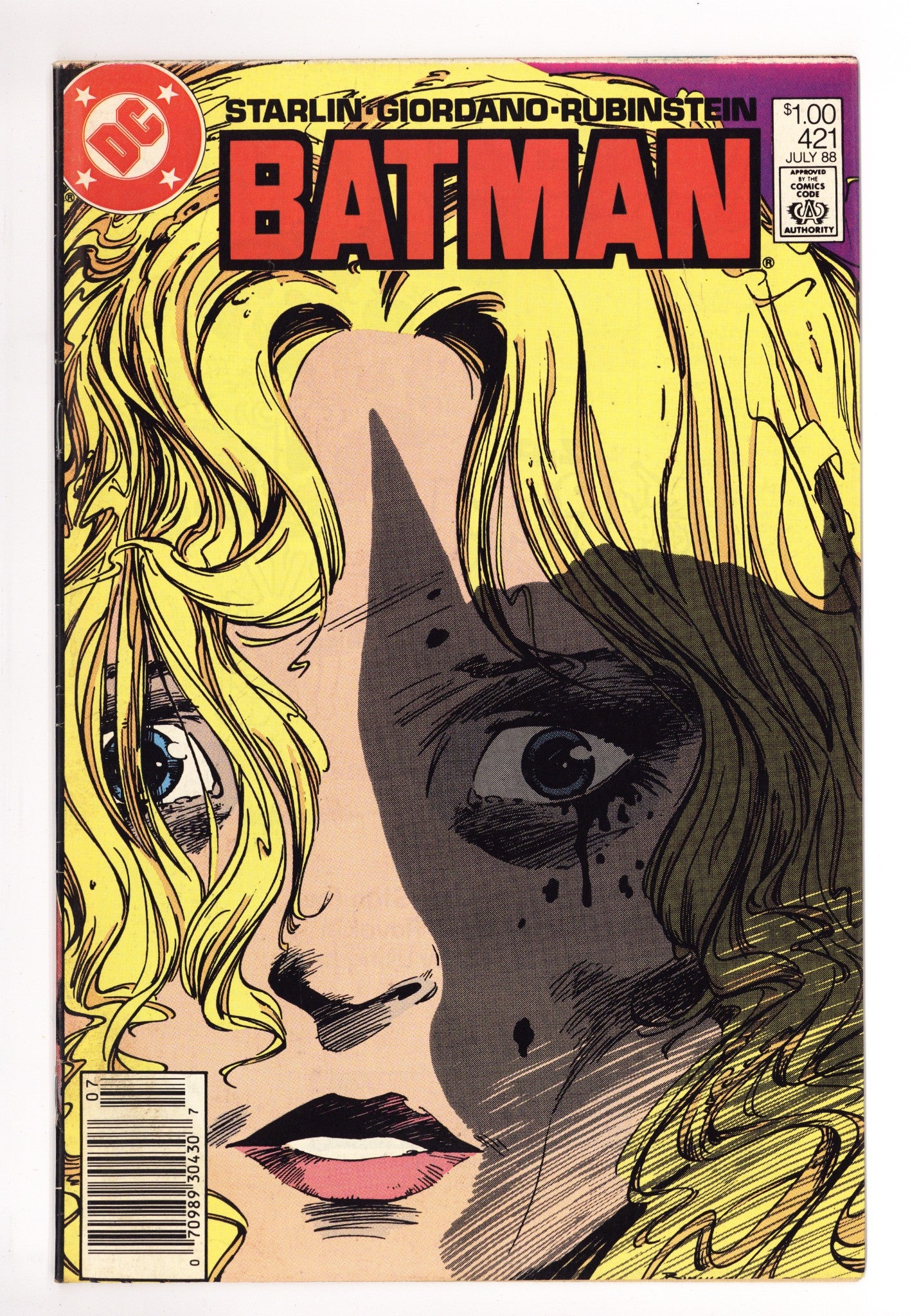 Batman Vol 1 421 Low Grade (1988) Canadian Price Variant 