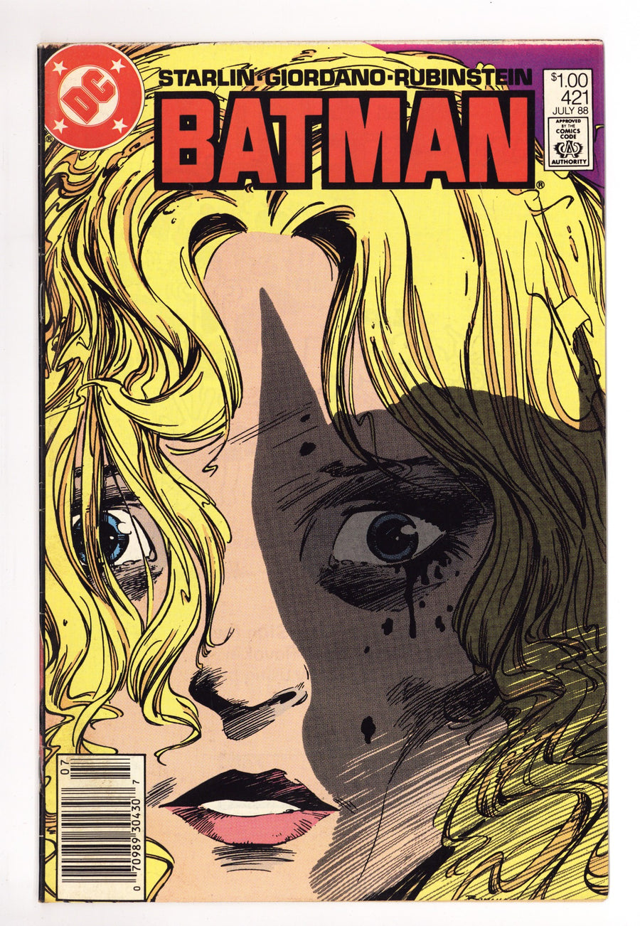 Batman Vol 1 421 Low Grade (1988) Canadian Price Variant 
