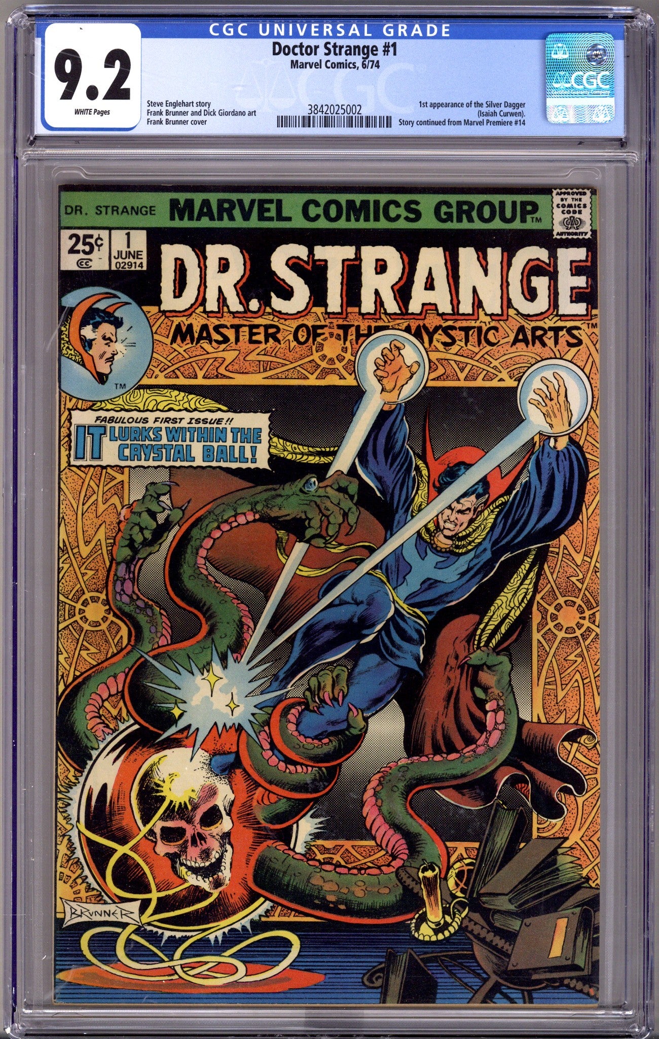 Doctor Strange Vol 2 1 CGC 9.2 (NM-)   (1974)        
