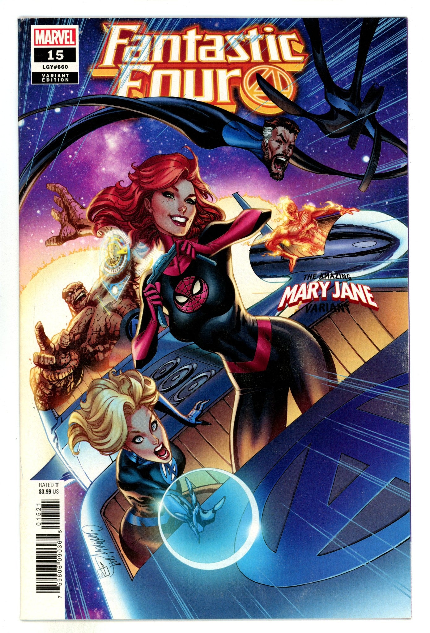 Fantastic Four Vol 6 15 (660)  Mid Grade  (2019) Campbell  Variant  