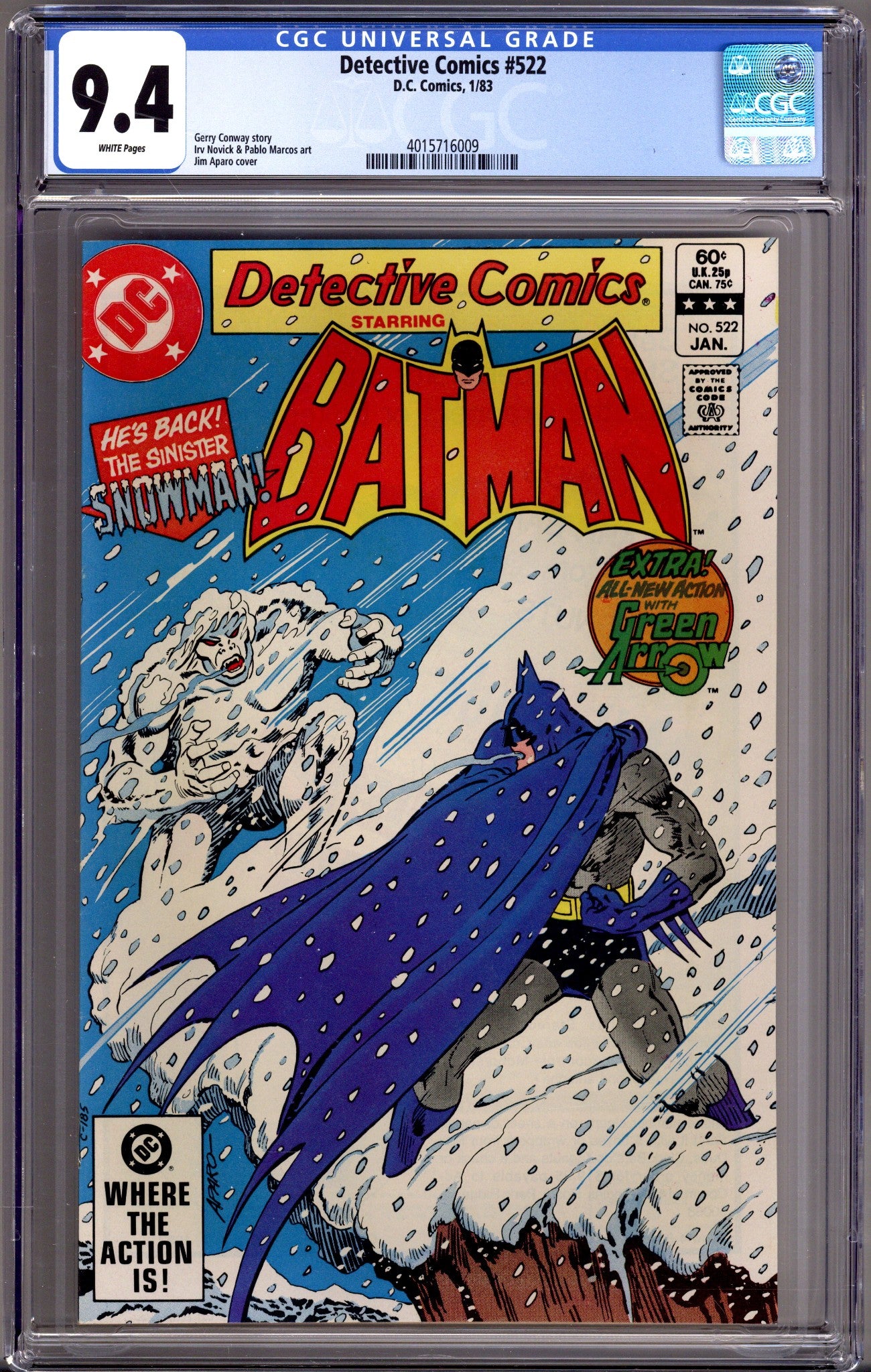 Detective Comics Vol 1 522 CGC 9.4 (NM) (1983) 
