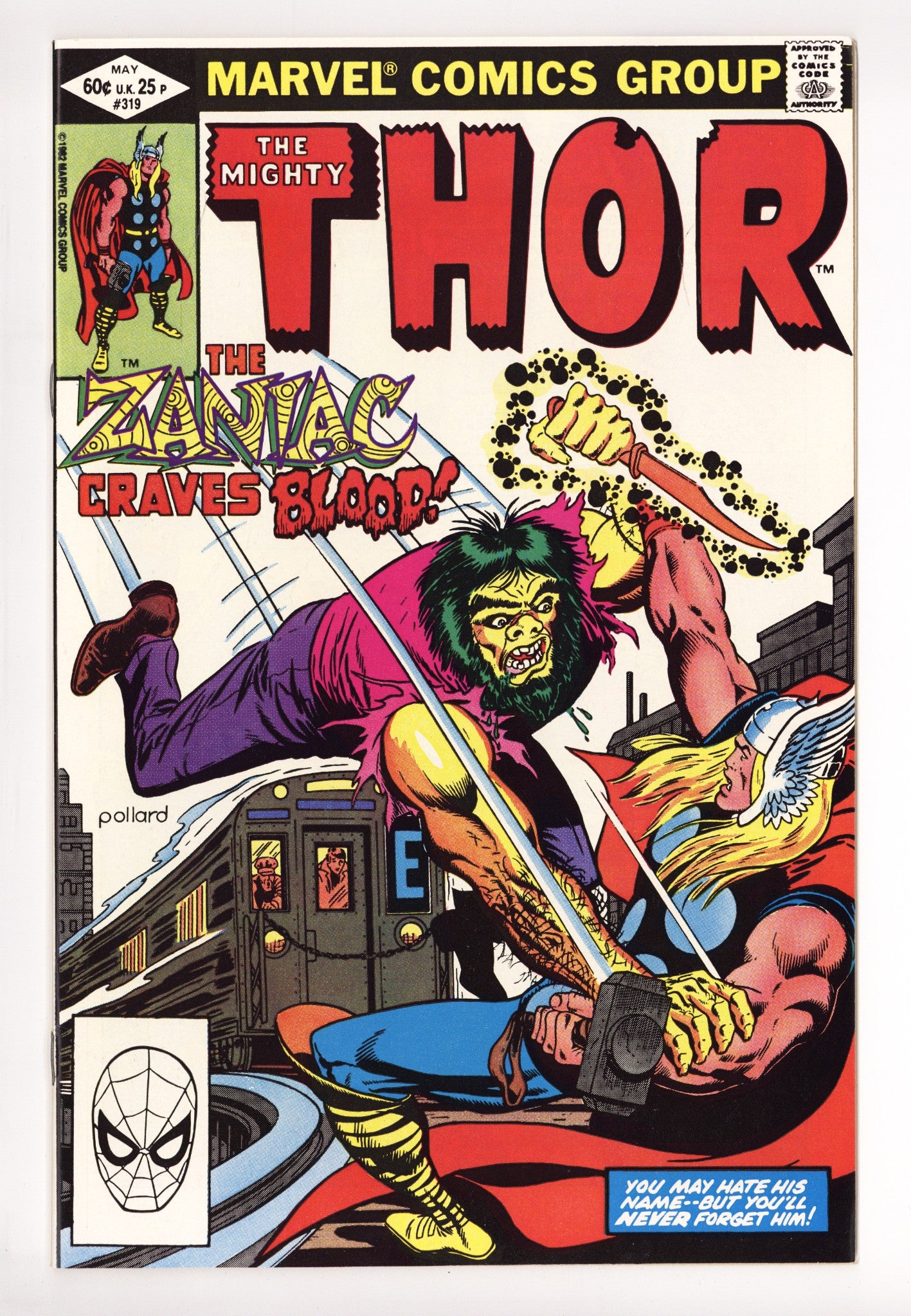 Thor Vol 1 319 High Grade (1982) 