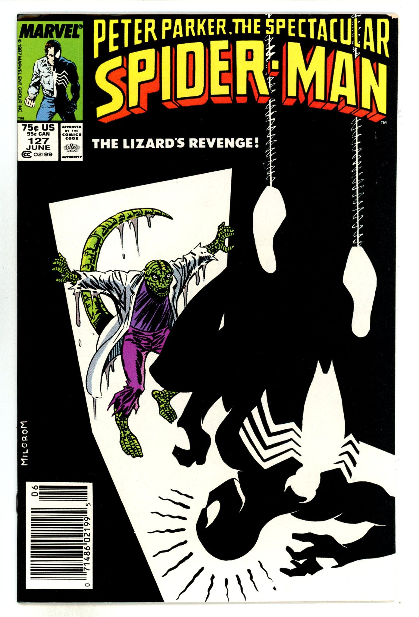 The Spectacular Spider-Man Vol 1 127 VF- (7.5) (1987) Newsstand 