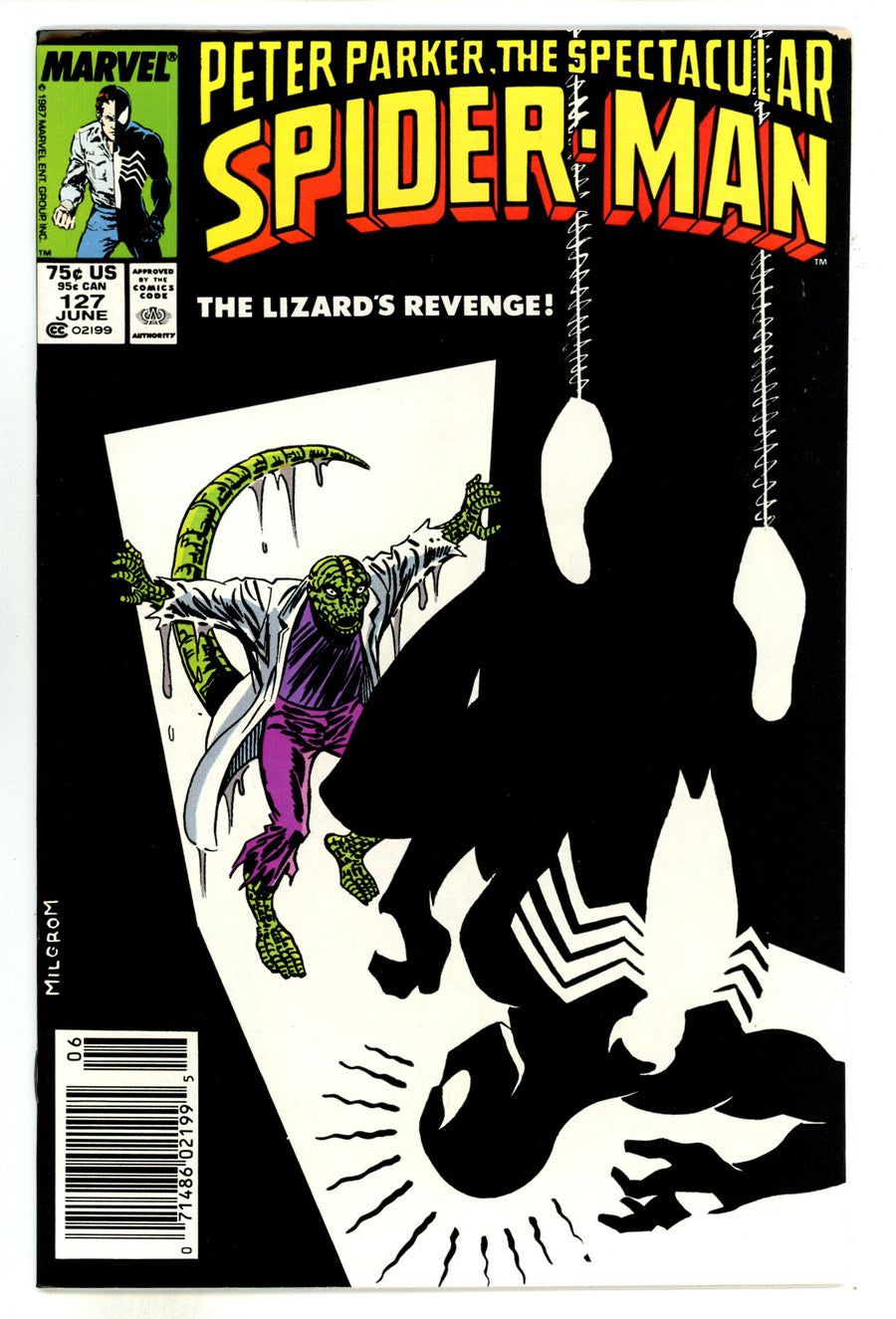 The Spectacular Spider-Man Vol 1 127 VF- (7.5) (1987) Newsstand 