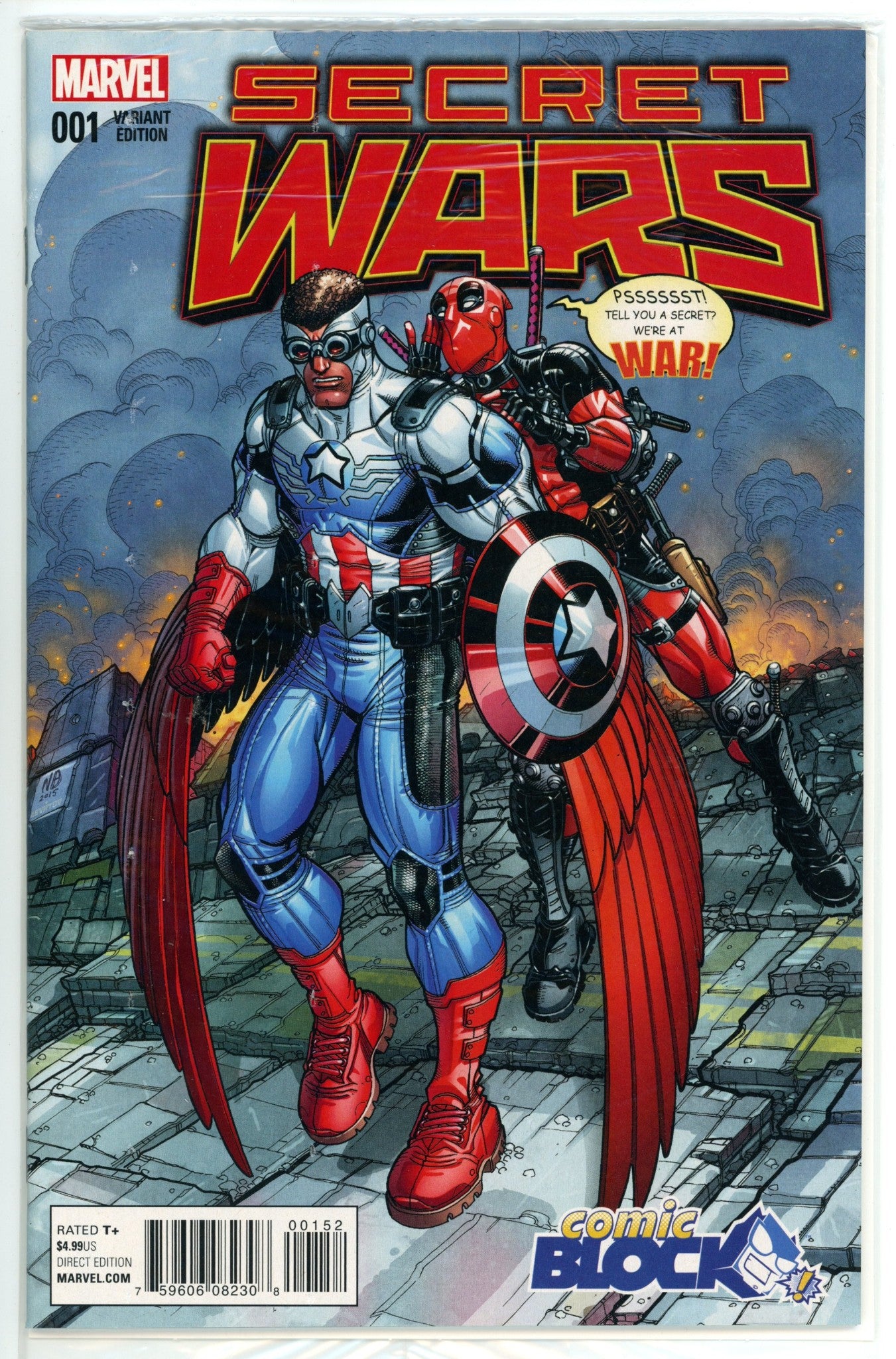 Secret Wars 1 New, Sealed (2015) Bradshaw Comic Block Exclusive Variant 