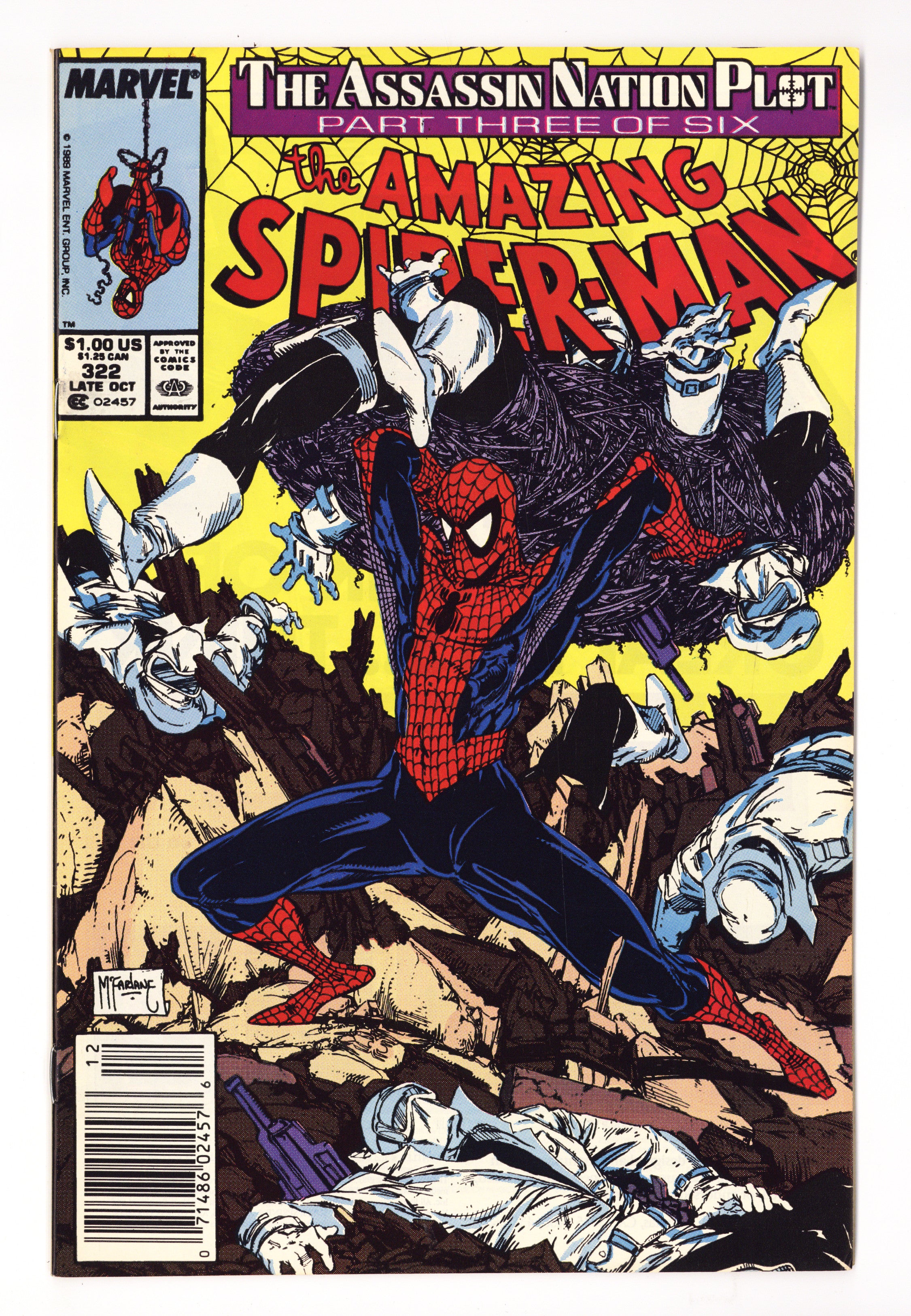 The Amazing Spider-Man Vol 1 322  VF+ (8.5)   (1989)     Newsstand  