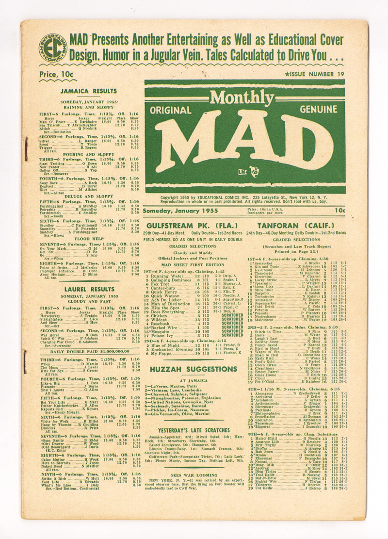 Mad 19 VG (4.0) (1955) 