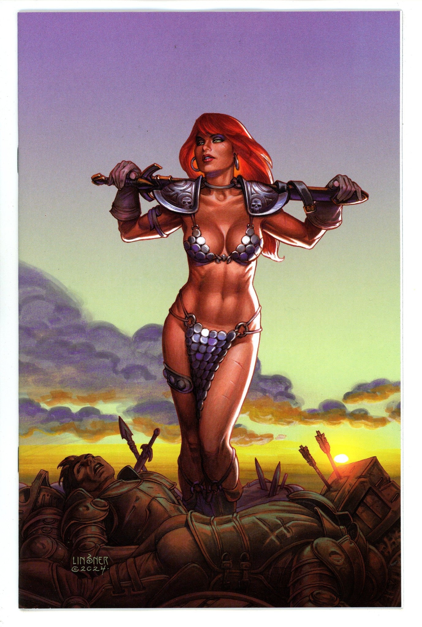 Red Sonja Vol 7 11 Linsner Virgin Incentive Variant NM+ (2024)
