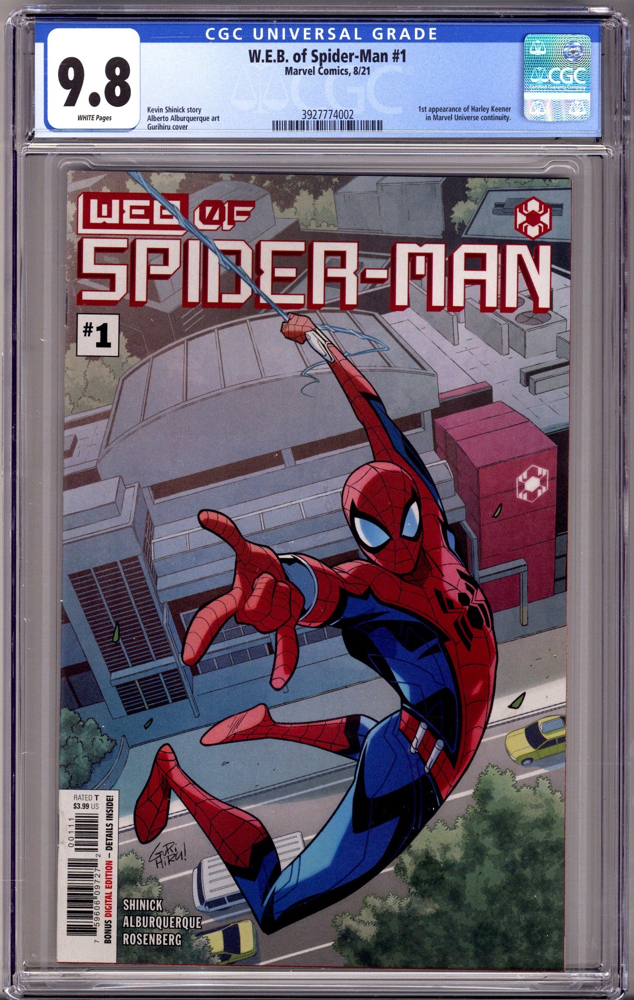W.E.B. of Spider-Man Vol 3 1 CGC 9.8 (NM/M) (2021) 