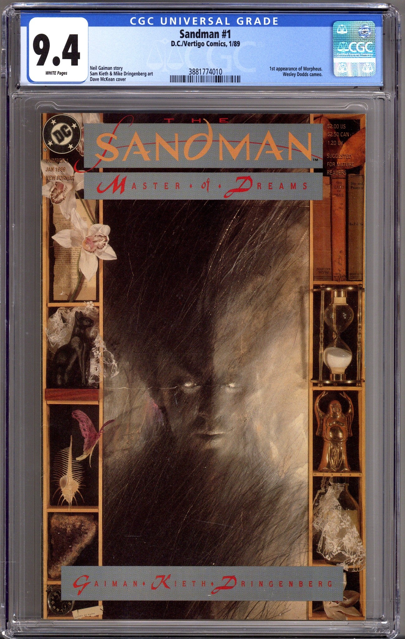 Sandman Vol 1 1 CGC 9.4 (NM) (1989) 
