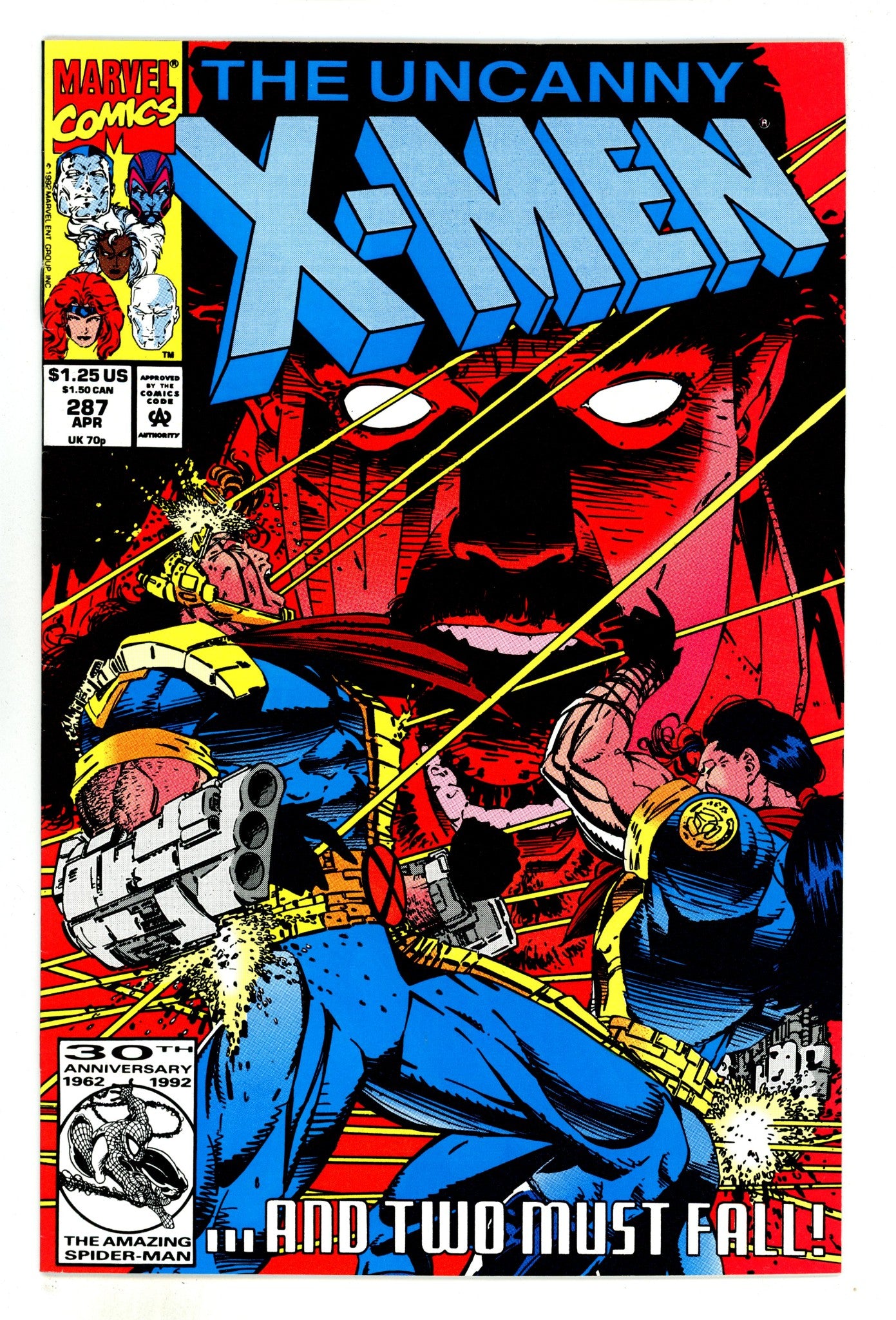 The Uncanny X-Men Vol 1 287  High Grade  (1992)  
