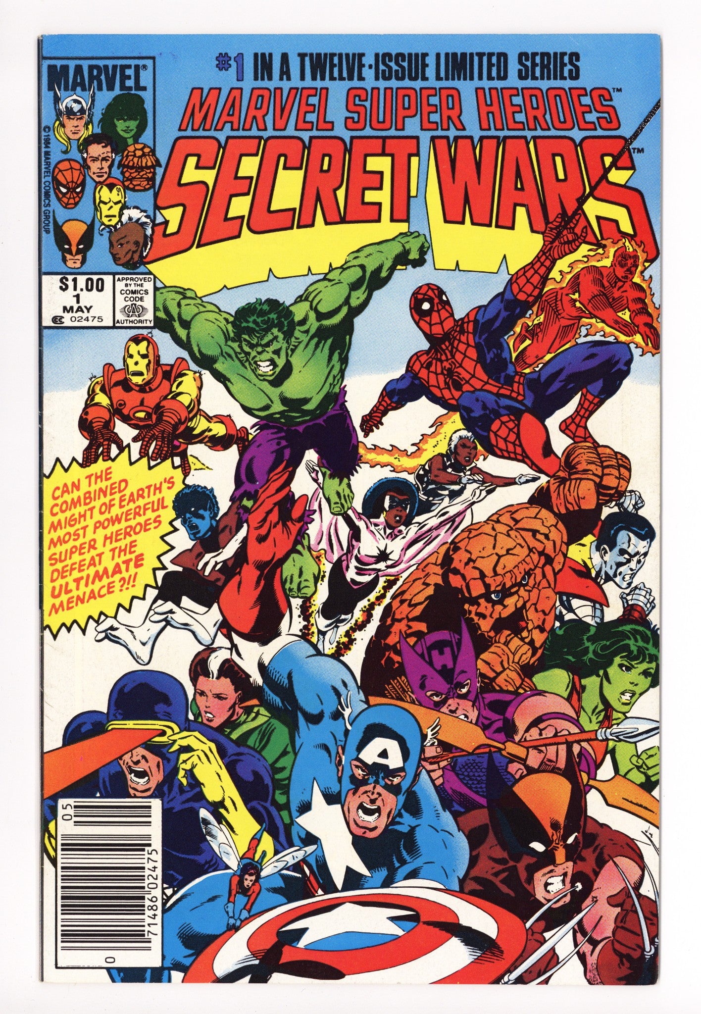 Marvel Super-Heroes Secret Wars 1 VF- (7.5) (1984) Canadian Price Variant 