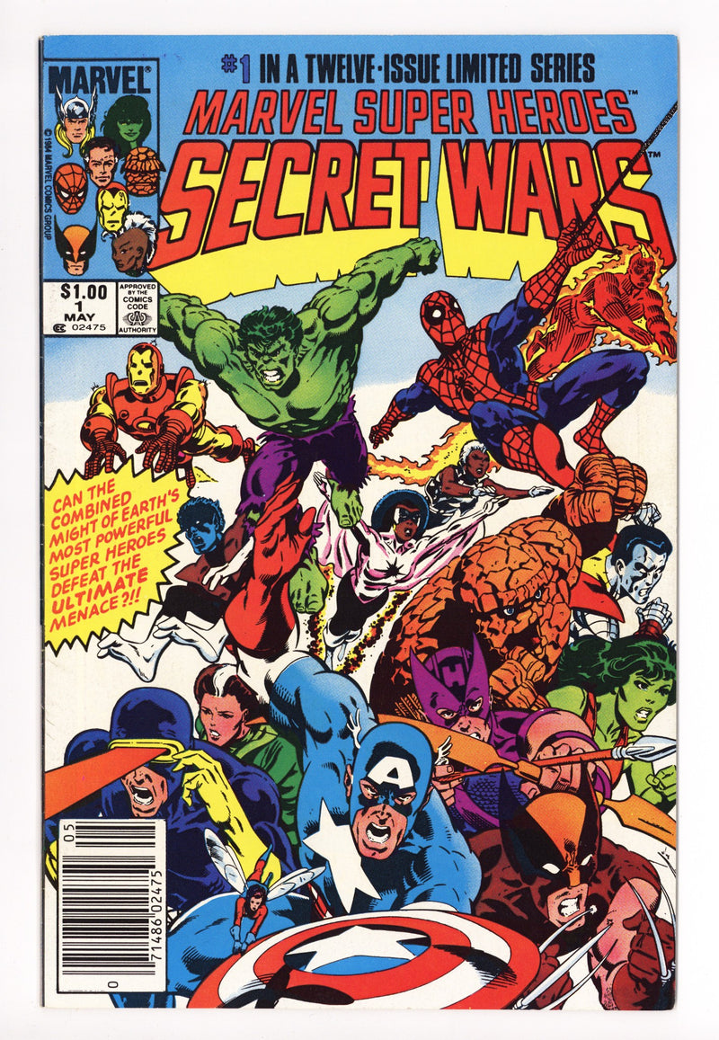 Marvel Super-Heroes Secret Wars 1 VF- (7.5) (1984) Canadian Price Variant 