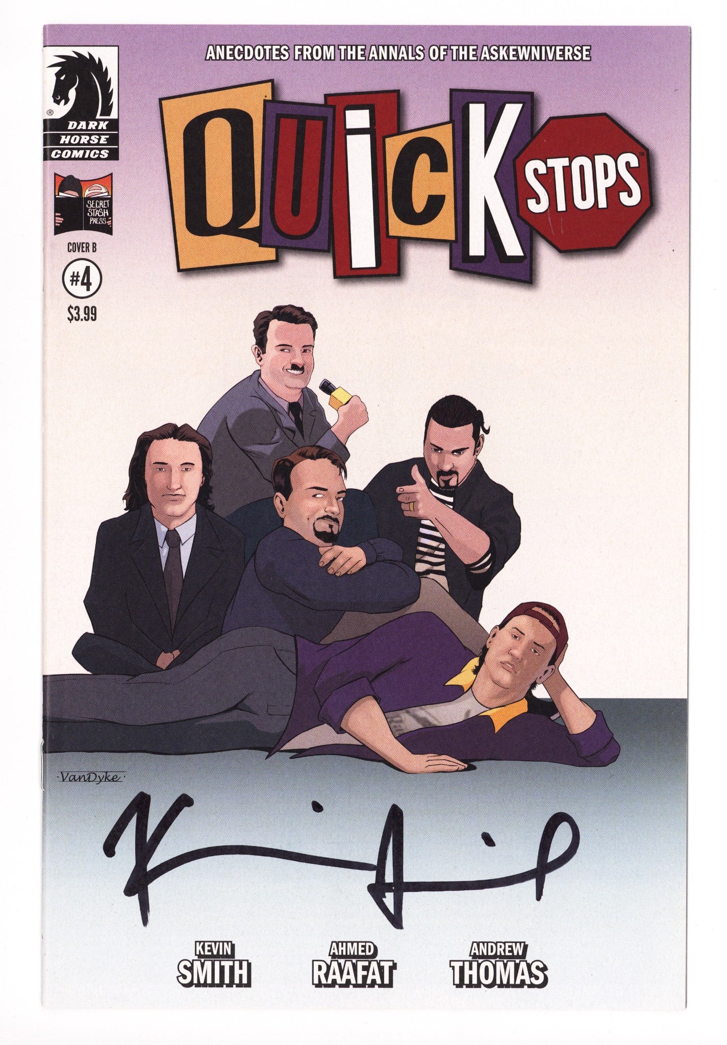 Quick Stops 4 High Grade (2023) Golden Variant Signed x1 Cover Kevin Smith 