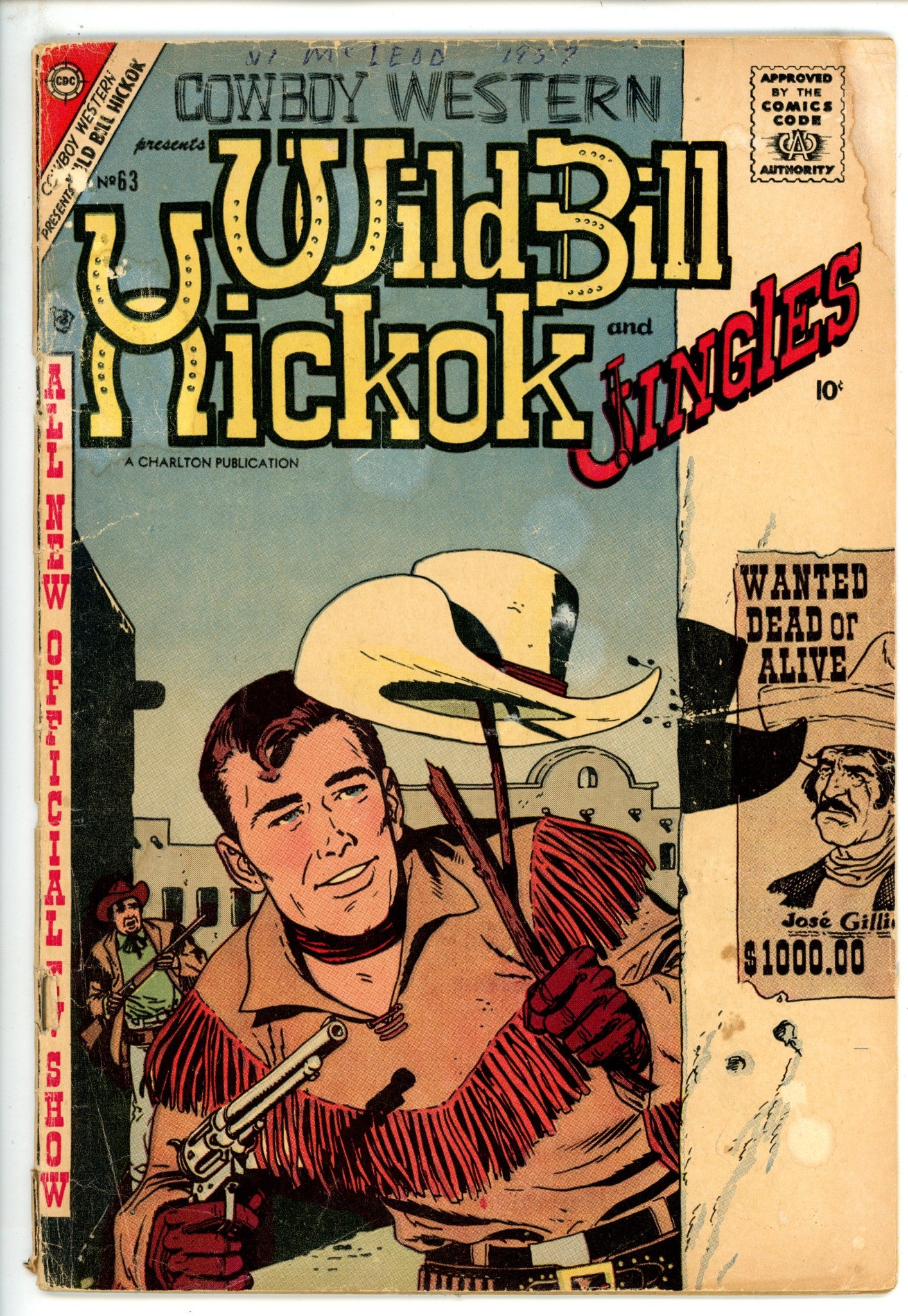Cowboy Western 63 Cover Detached (1957) 