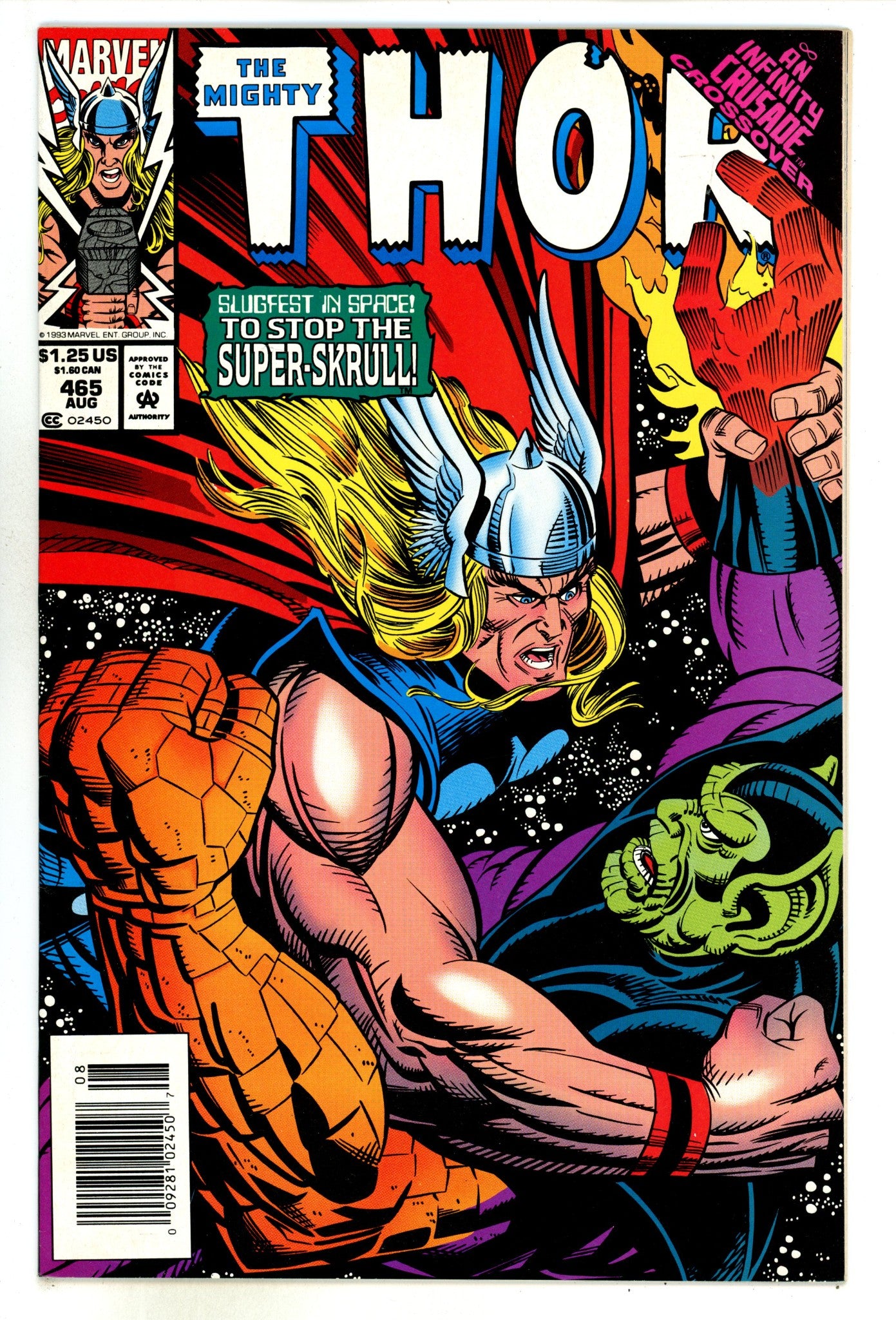 Thor Vol 1 465 High Grade (1993) Newsstand 