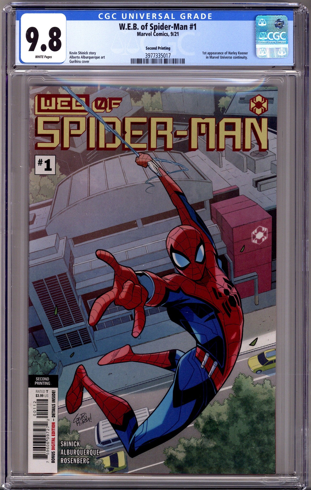W.E.B. of Spider-Man Vol 3 1 CGC 9.8 (NM/M) (2021) 2nd Print 