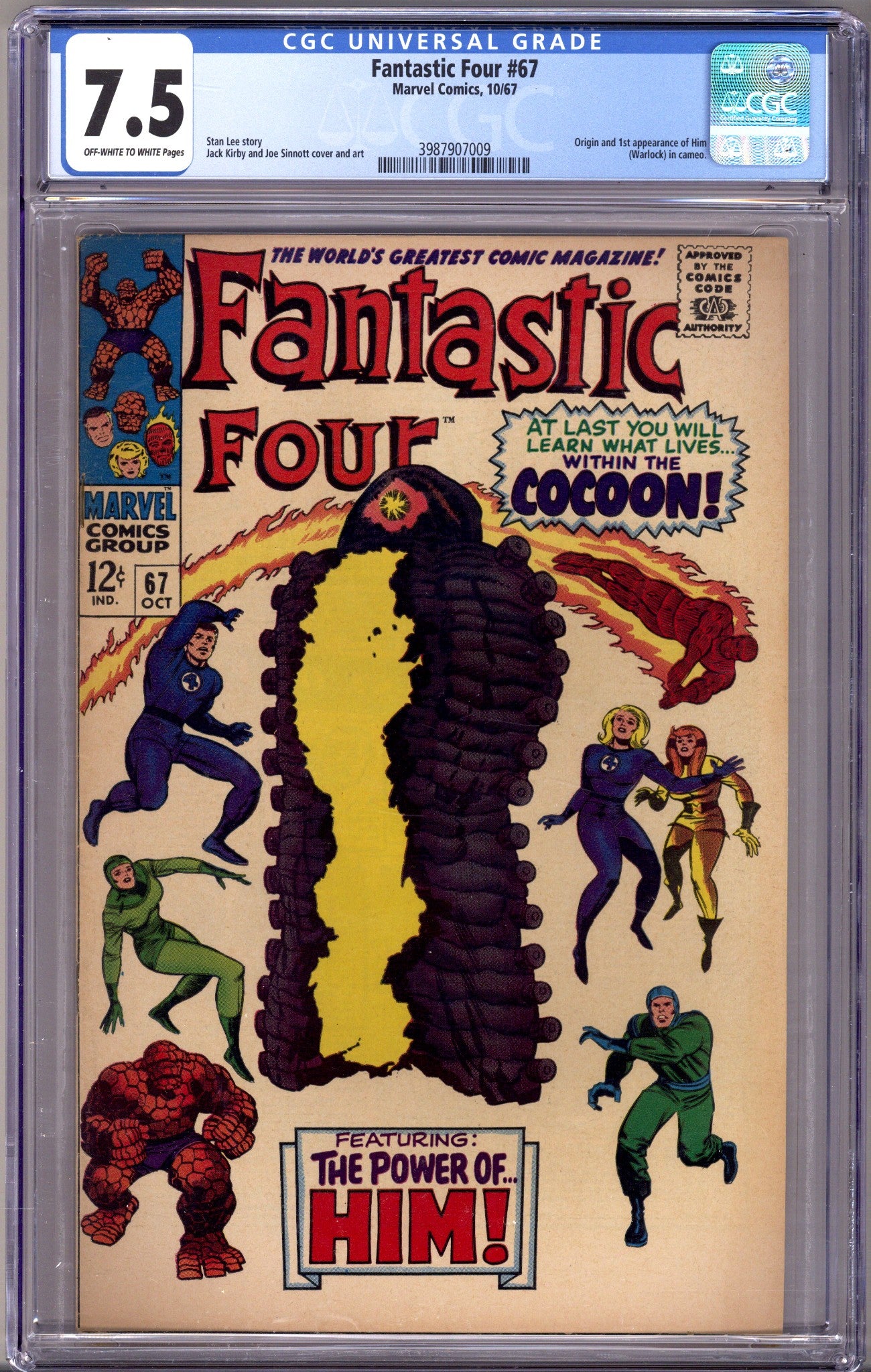 Fantastic Four Vol 1 67 CGC 7.5 (VF-)   (1967)        