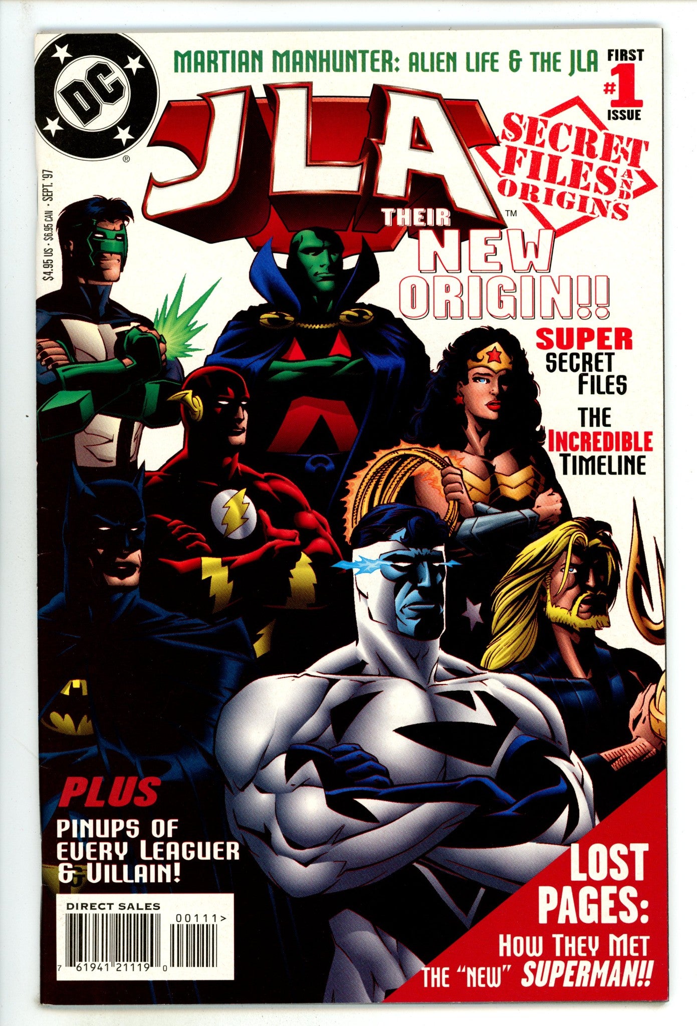 JLA Secret Files 1 Mid Grade (1997) 