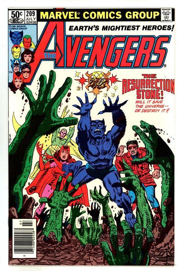 The Avengers Vol 1 209 NM- (9.2) (1981) Newsstand