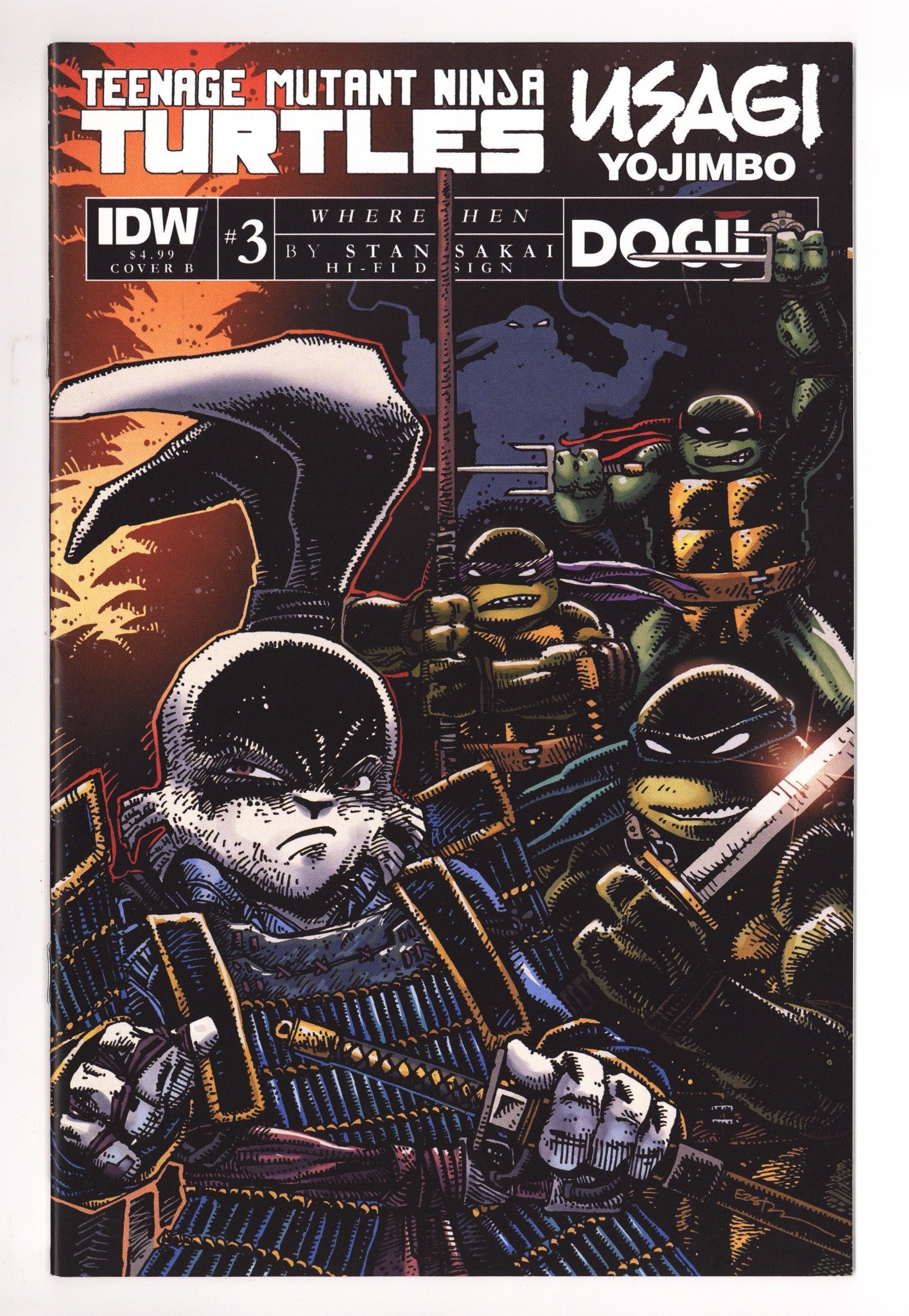 Teenage Mutant Ninja Turtles / Usagi Yojimbo: Wherewhen 3 High Grade (2023) Eastman Variant 