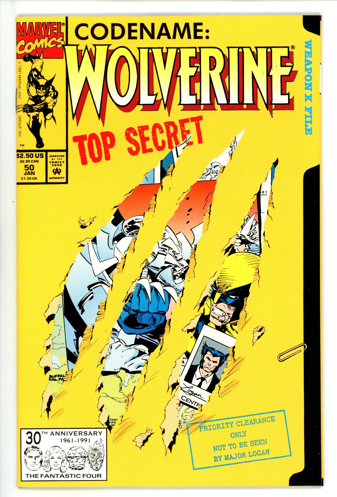 Wolverine Vol 2 50 Mid Grade Die-Cut (1992) 