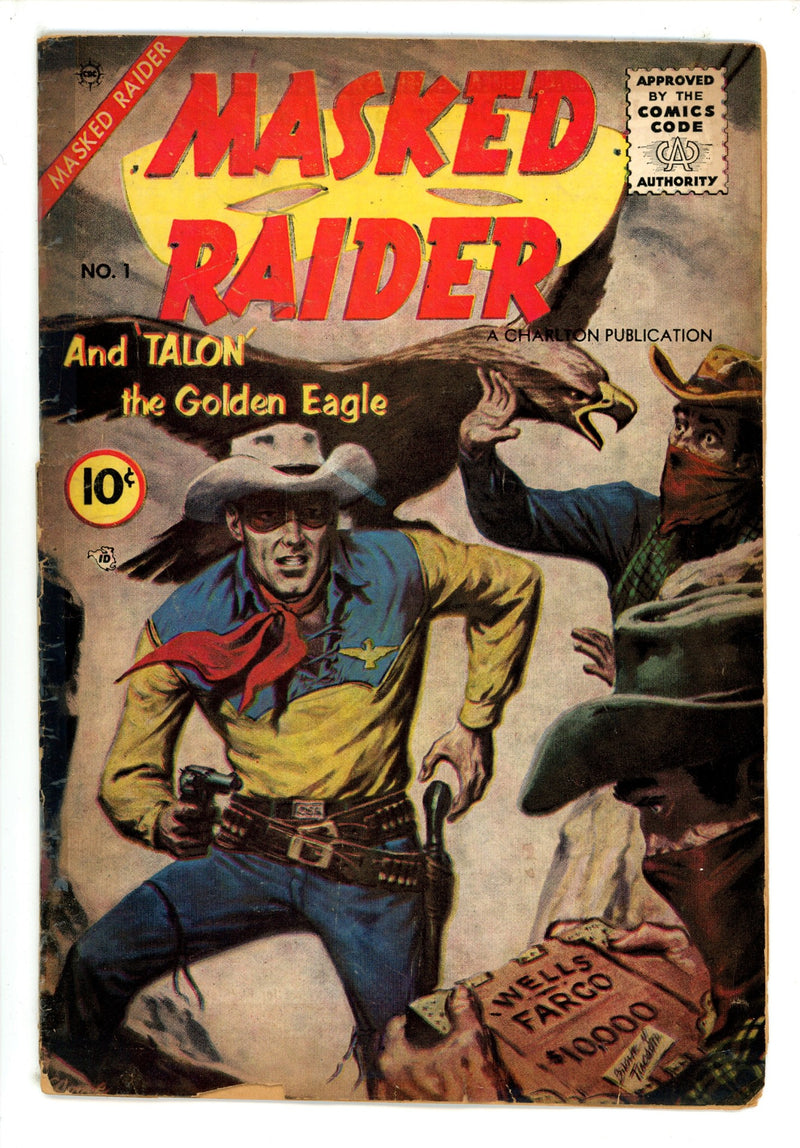 Masked Raider 1 Centerfold & Bottom Half Interior Pages Missing PR (1955)