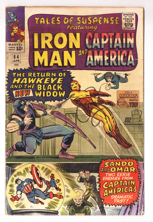 Tales of Suspense Vol 1 64  GD/VG (3.0)   (1965)