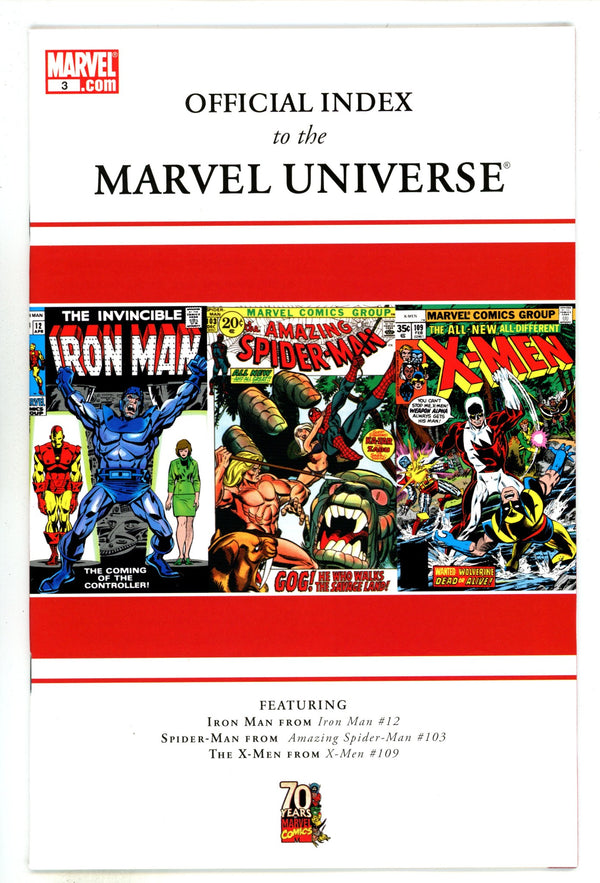 Official Index to the Marvel Universe 3 High Grade (2009)