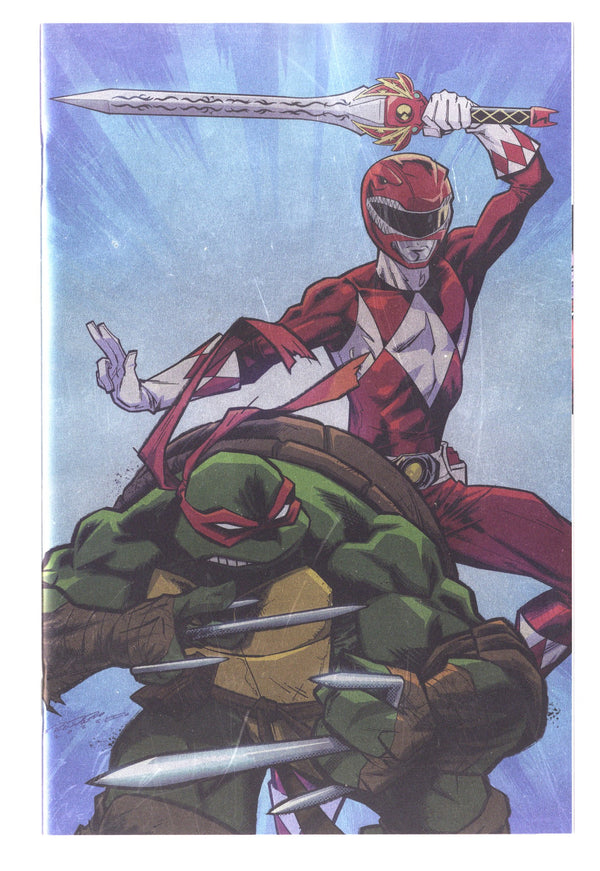 Mighty Morphin Power Rangers / Teenage Mutant Ninja Turtles III Vol NM+ 2 Randolph Foil Virgin Incentive (2025)