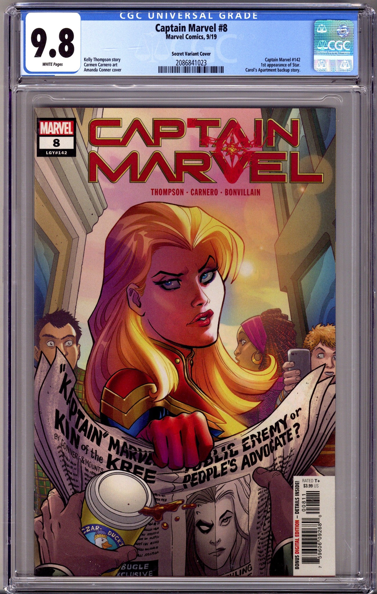 Captain Marvel Vol 11 8 (142) CGC 9.8 (NM/M) (2019) Conner Variant