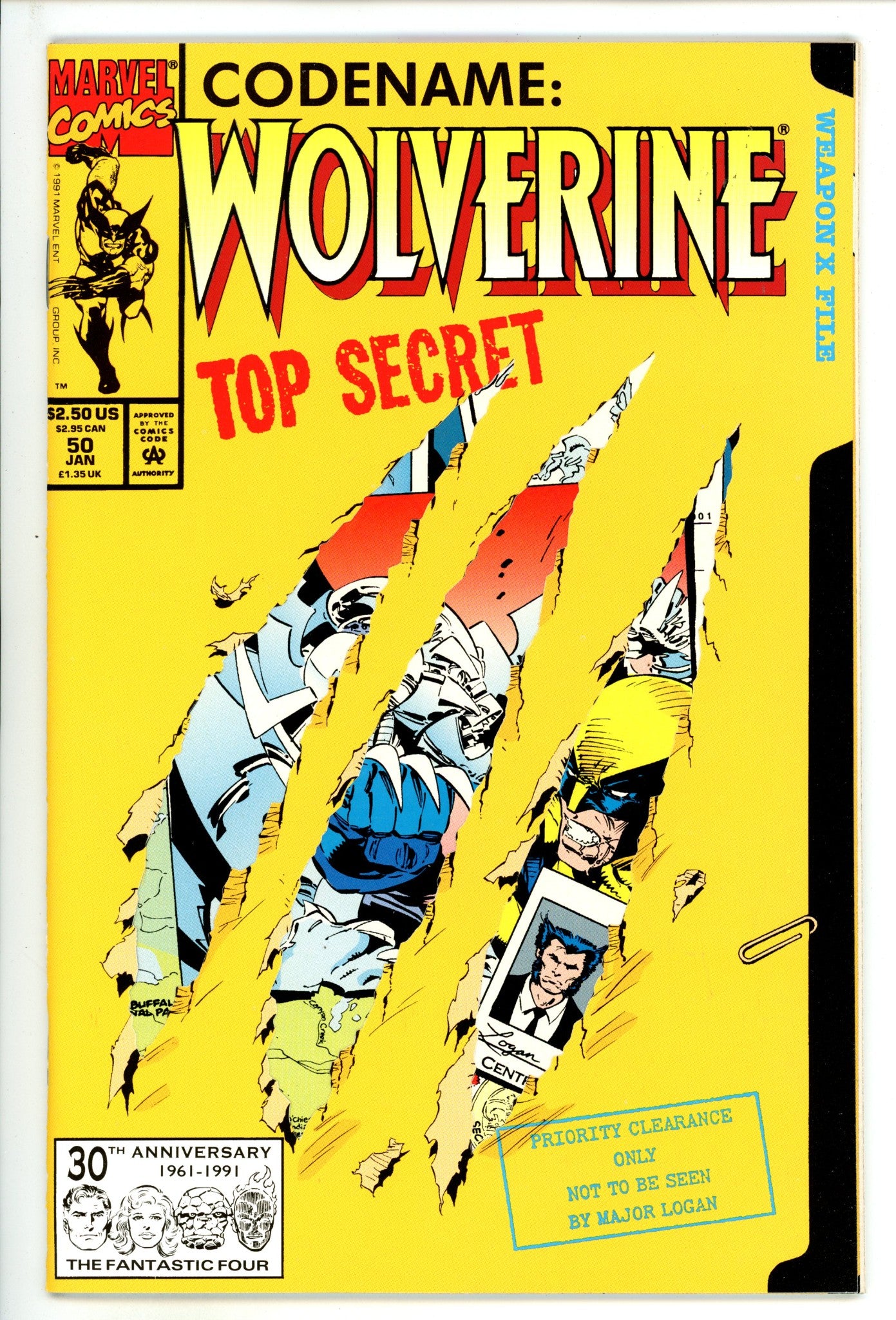 Wolverine Vol 2 50 High Grade Die-Cut (1992) 