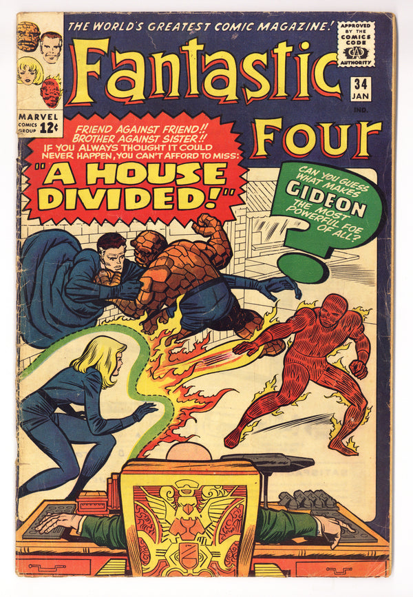 Fantastic Four Vol 1 34  VG- (3.5)   (1965)