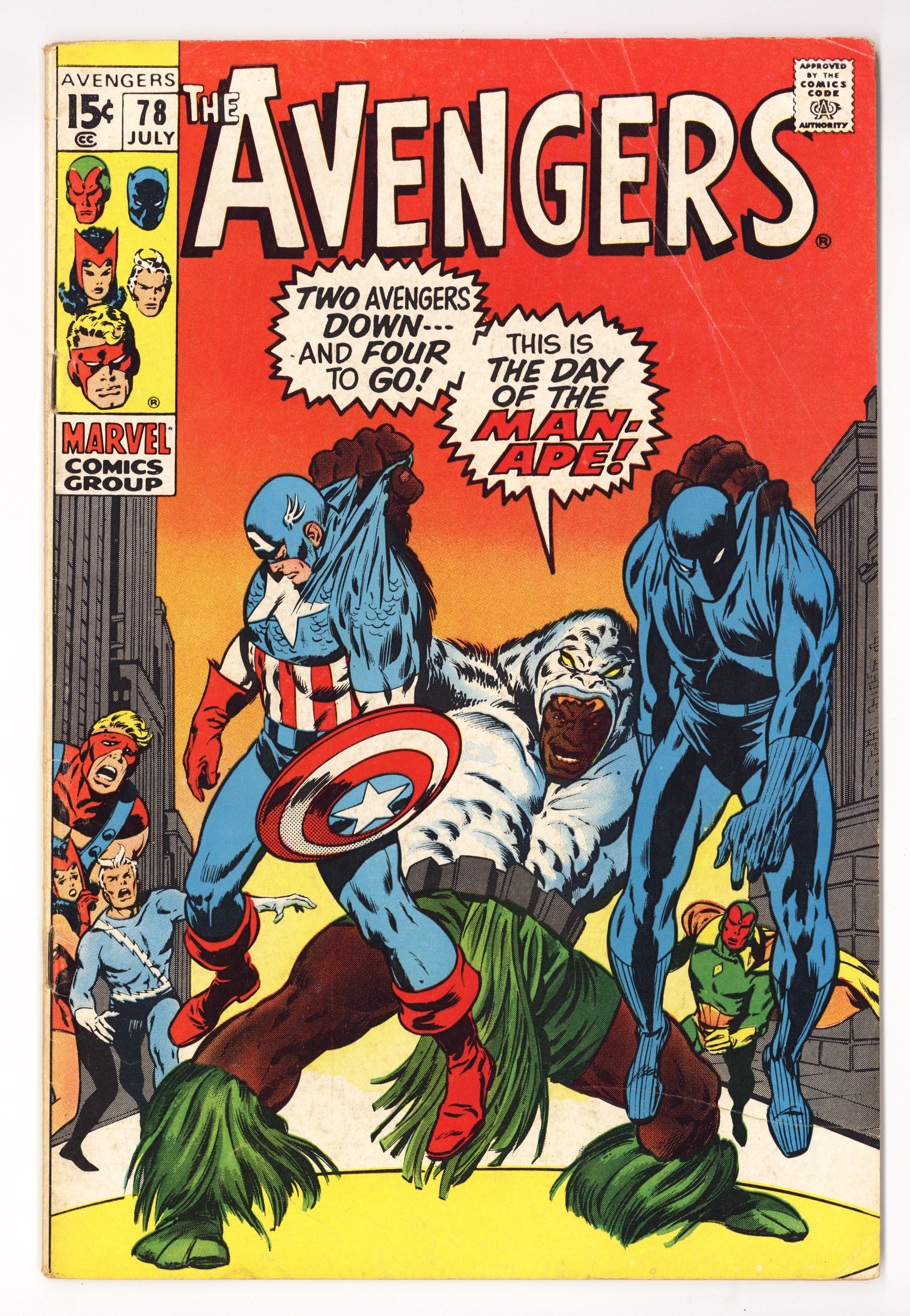 The Avengers Vol 1 78  VG (4.0)   (1970)        