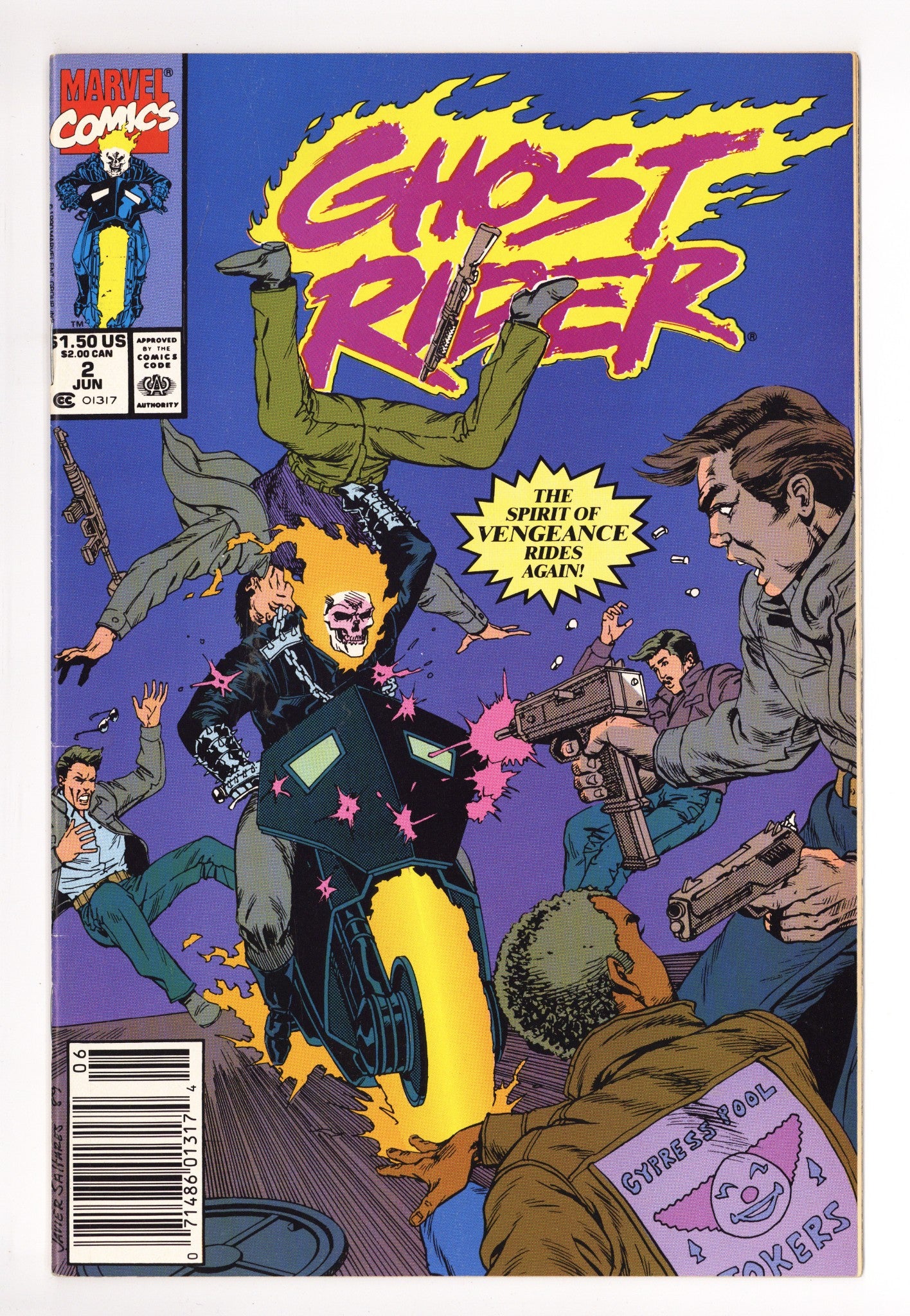 Ghost Rider Vol 2 2 High Grade (1990) Newsstand 