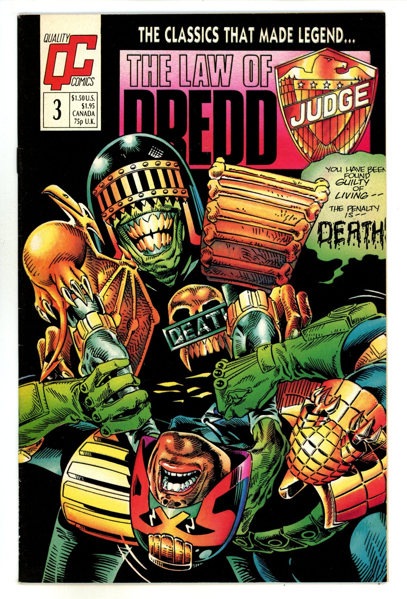 The Law of Dredd 3 Mid Grade (1989) 