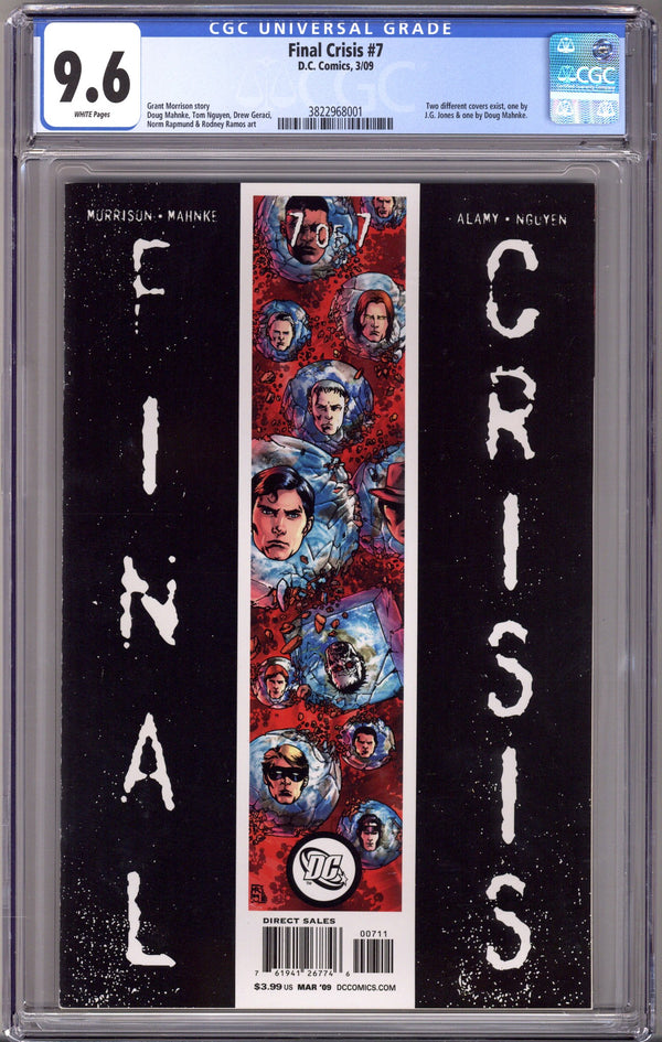 Final Crisis 7 CGC 9.6 (NM+) (2009) Sliver Variant