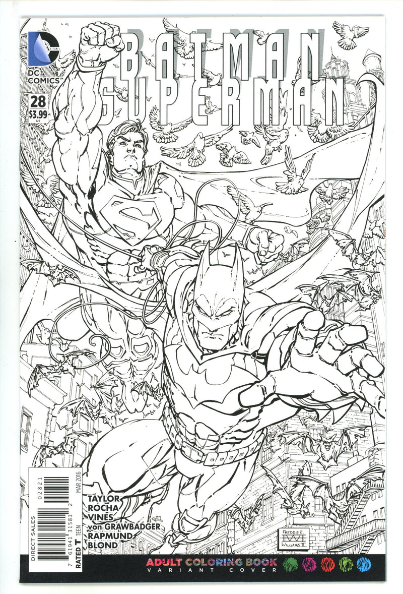 Batman / Superman 28 High Grade (2016) II B&W Variant 