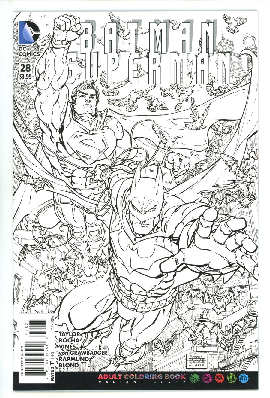 Batman / Superman 28 High Grade (2016) II B&W Variant 