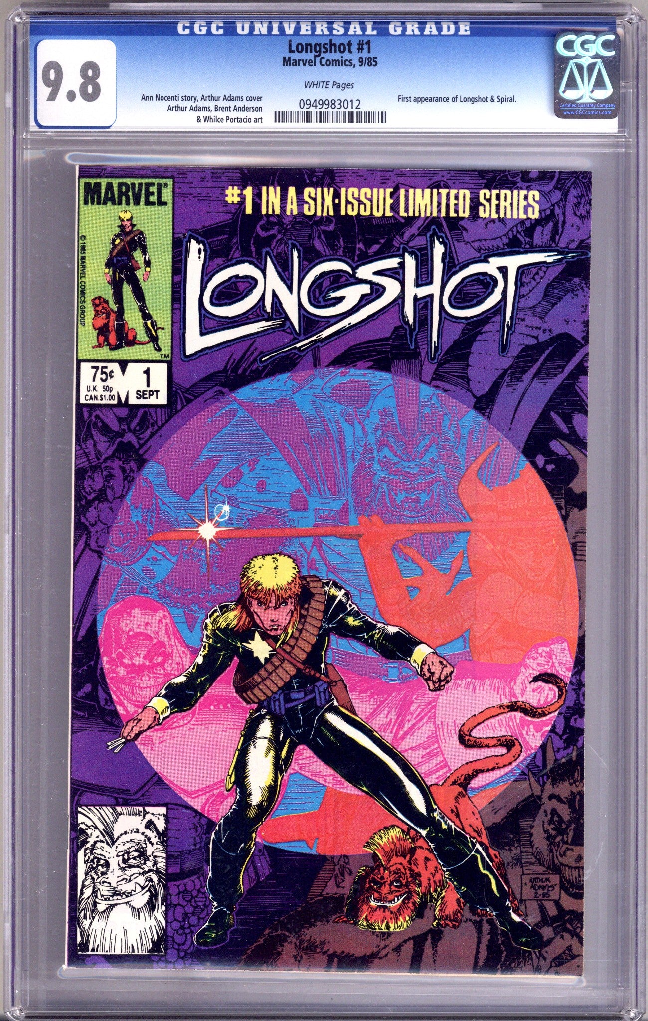 Longshot Vol 1 1 CGC 9.8 (NM/M) (1985) 