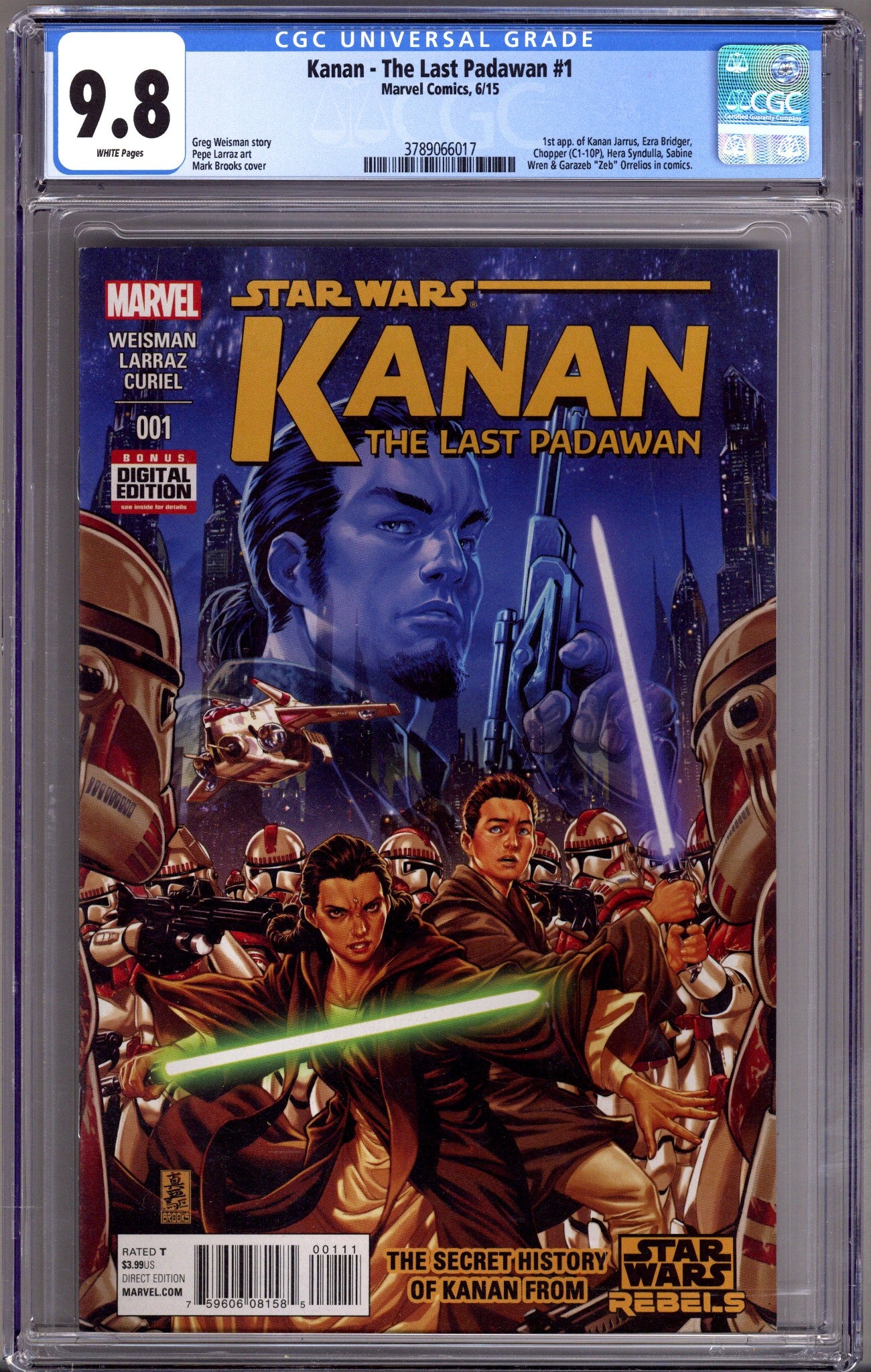 Kanan the Last Padawan 1 CGC 9.8 (NM/M) (2015) 
