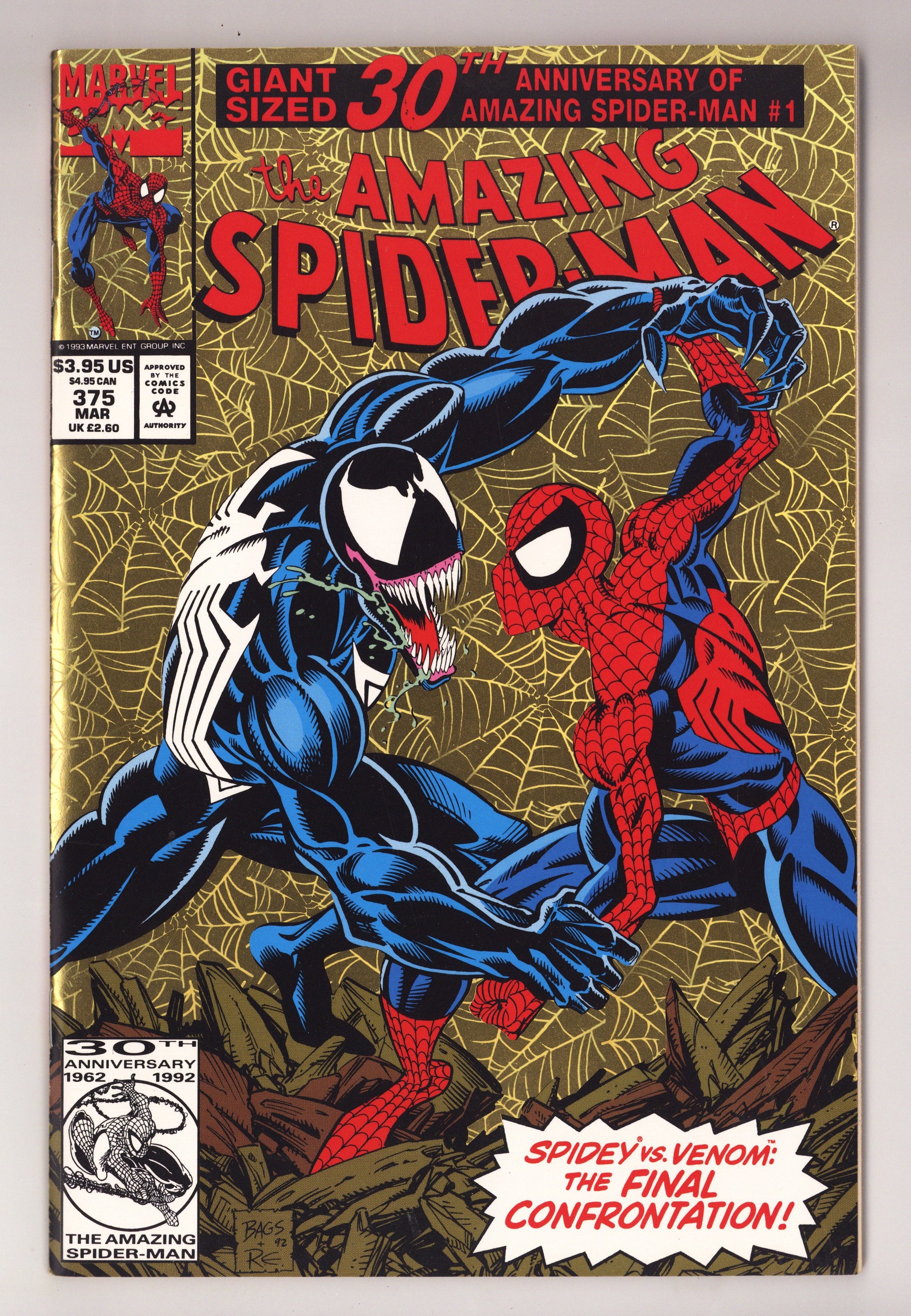 The Amazing Spider-Man Vol 1 375  NM- (9.2)   (1993)        