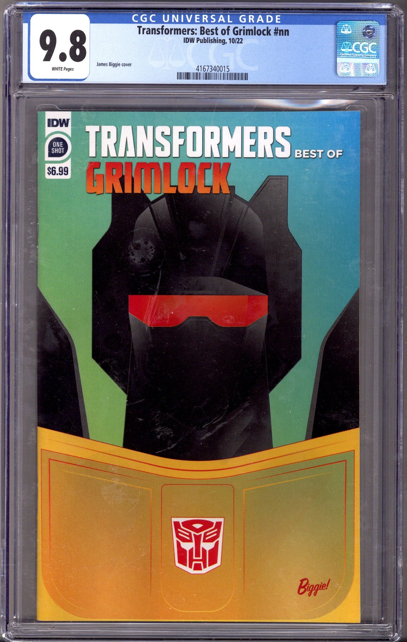 Transformers Best of Grimlock 1 CGC 9.8 (2022)