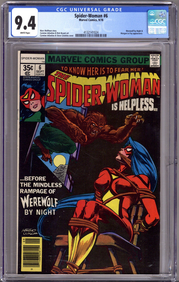 Spider-Woman Vol 1 6 CGC 9.4 (NM) Small Crack (1978)